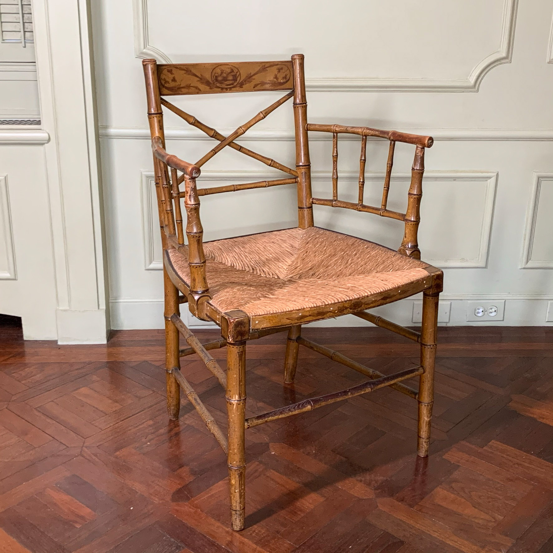 (3pc) ANTIQUE ARMCHAIRS