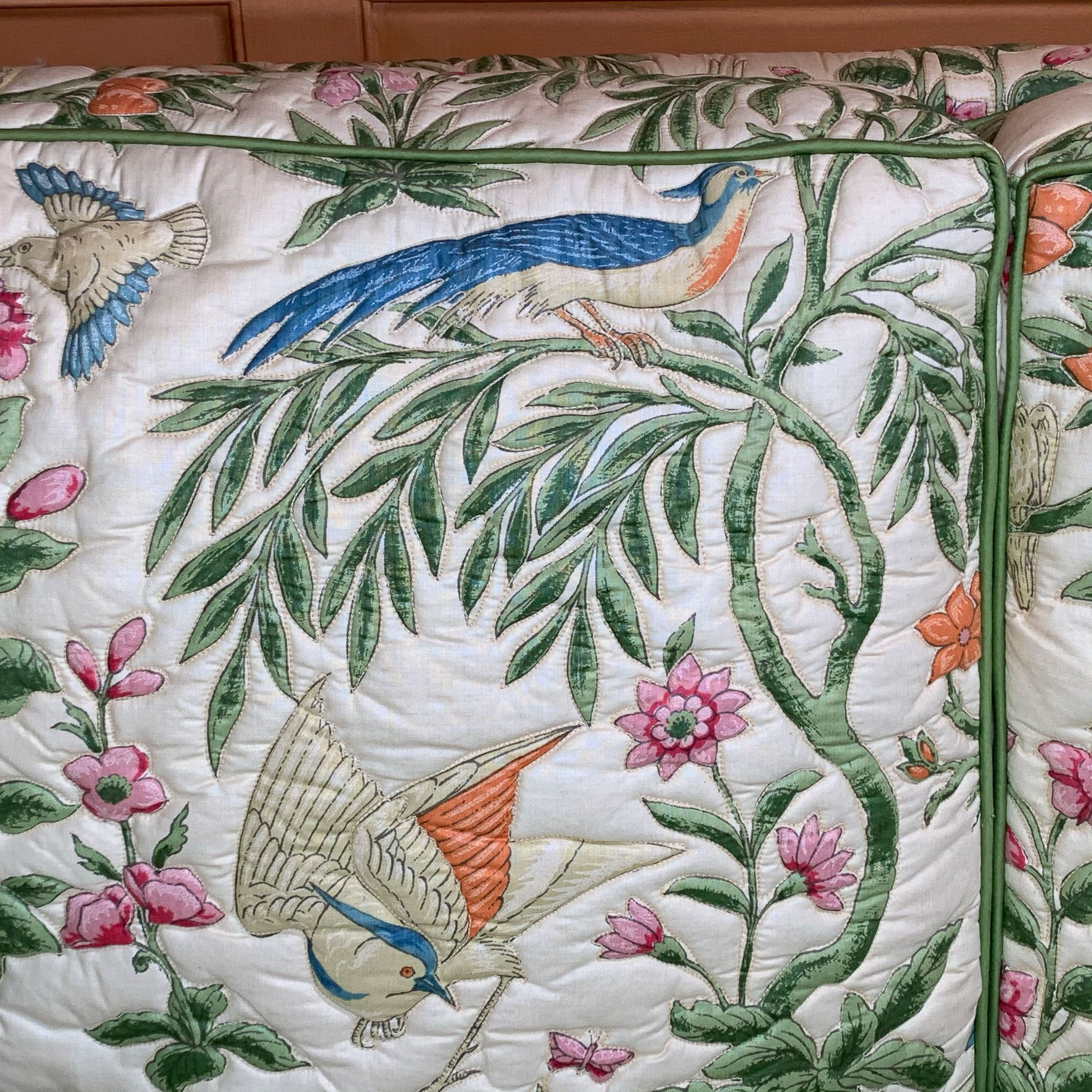 BIRD UPHOLSTERED THREECUSHION SOFA