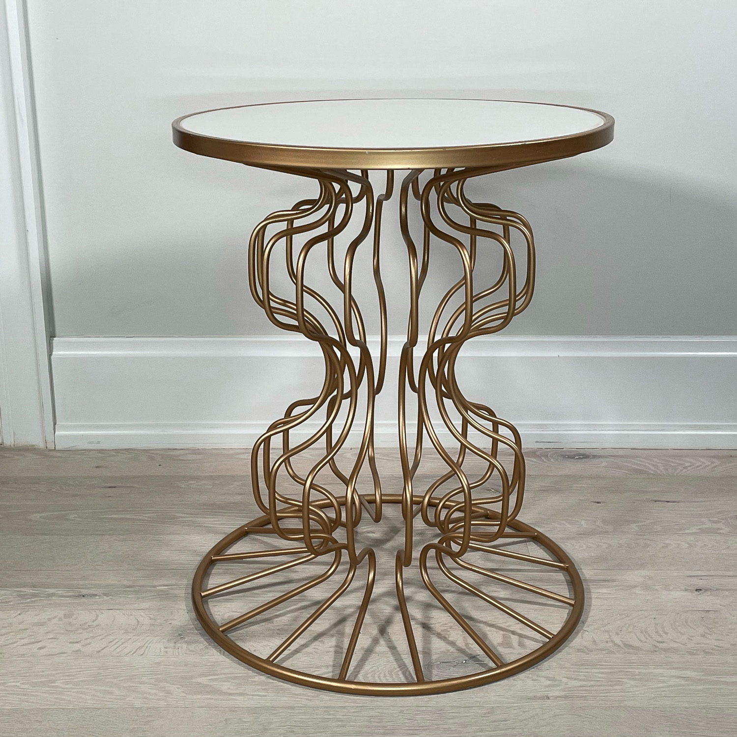 AMAZING GOLD & GLASS SIDE TABLE
