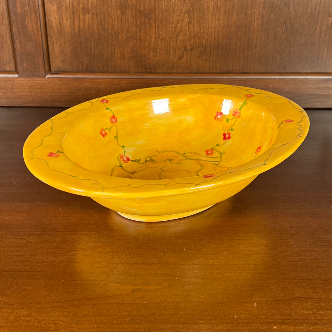 HAND PAINTED SERVING BOWL