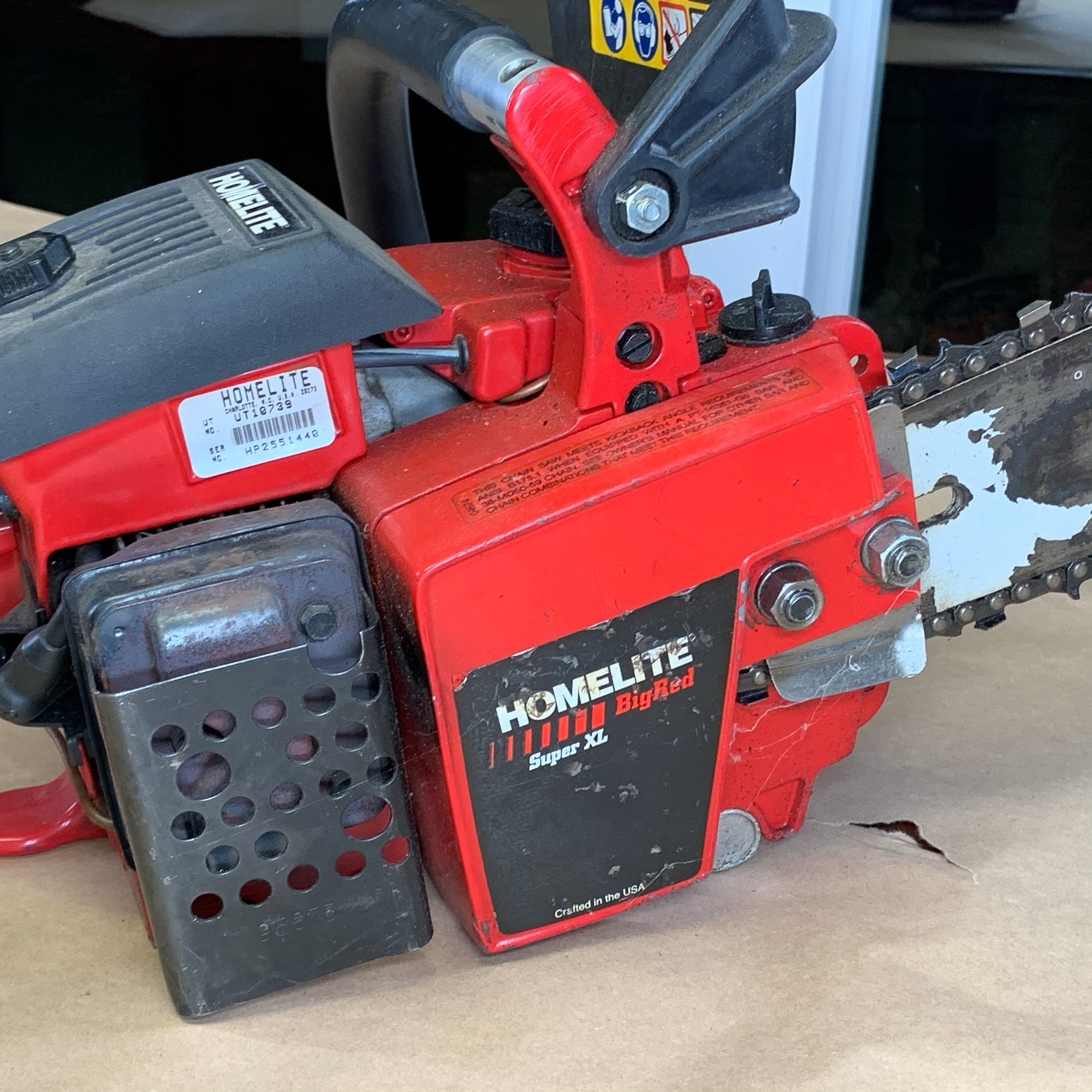 HOMELITE "BIG RED" SUPER XL CHAINSAW