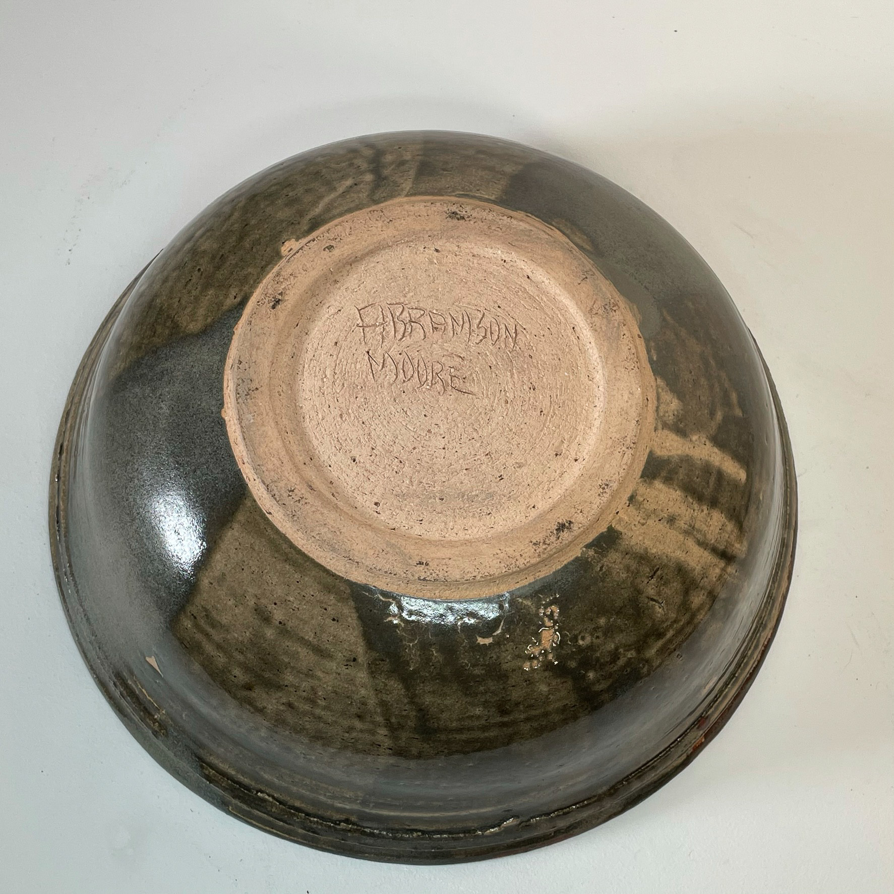 LARGE GLAZED POTTERY BOWL