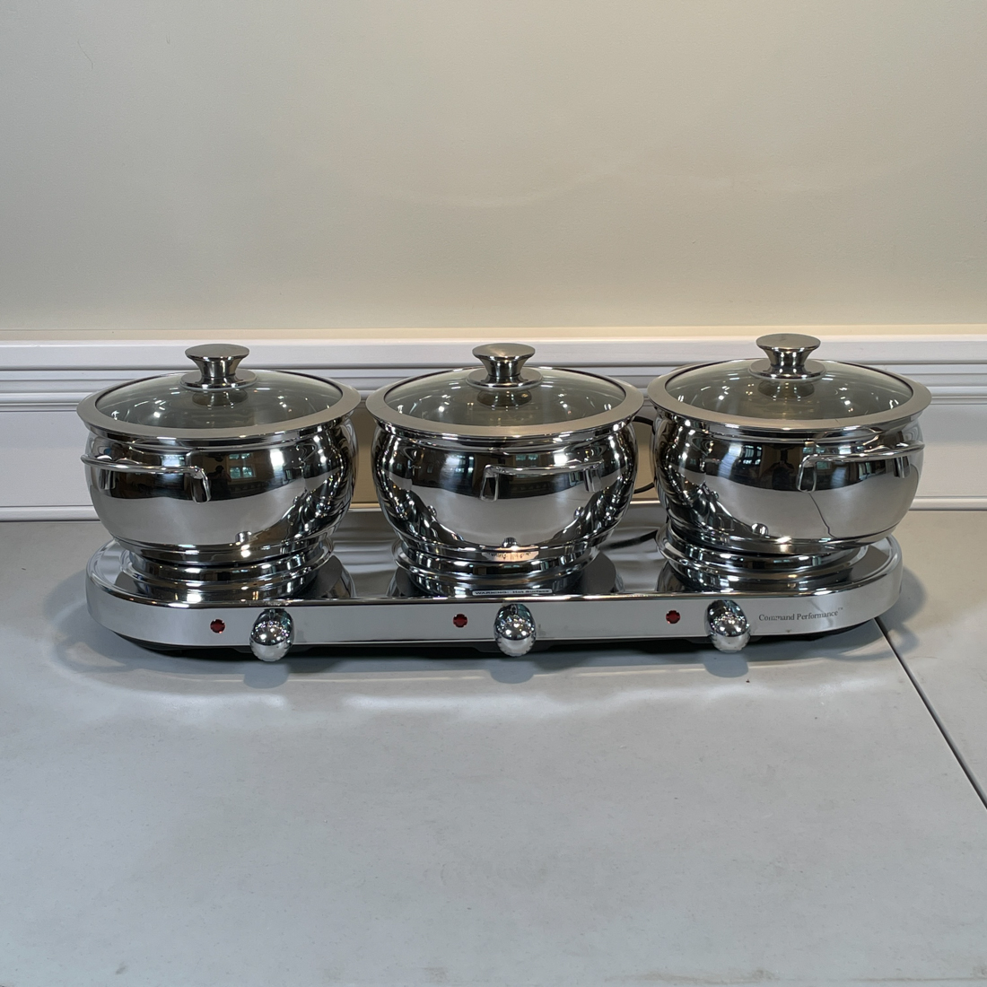 (4pc) TRIPLE BURNER BUFFET SET