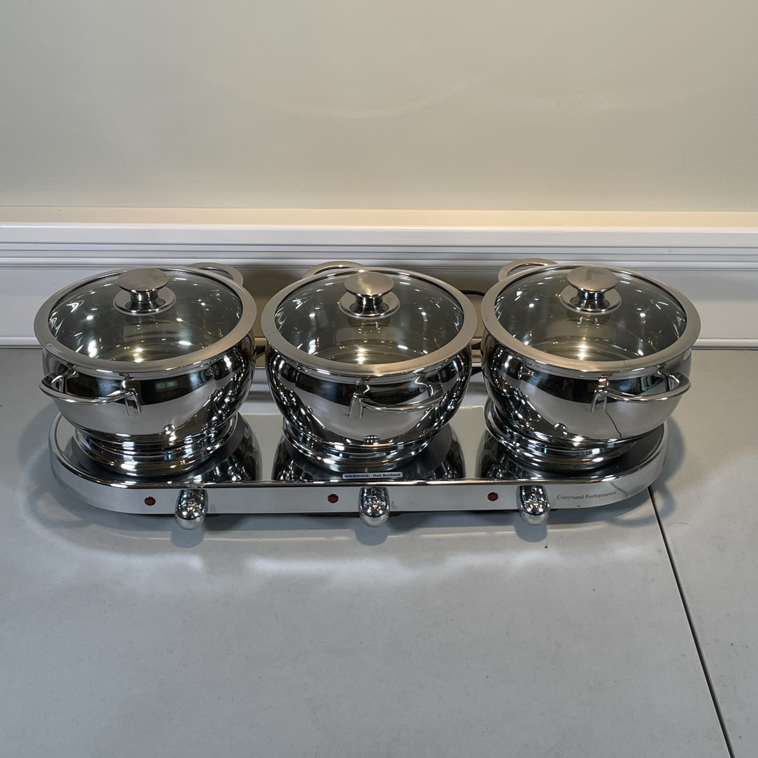 (4pc) TRIPLE BURNER BUFFET SET