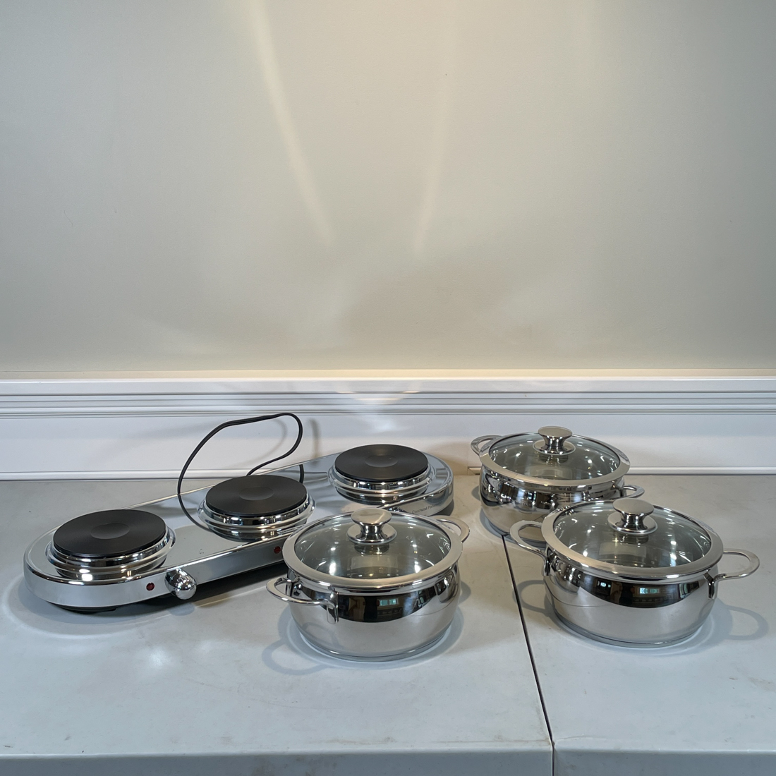 (4pc) TRIPLE BURNER BUFFET SET