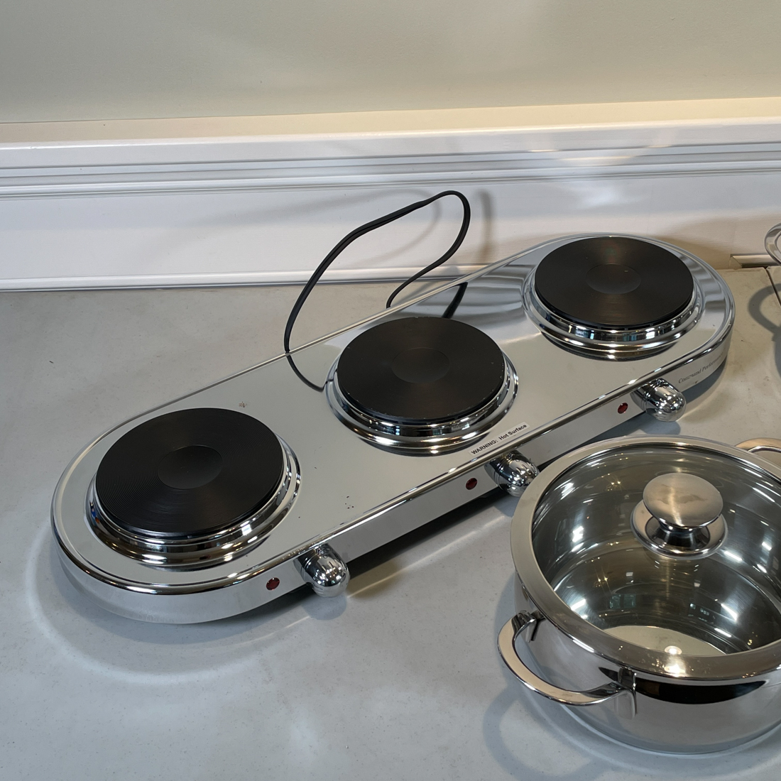 (4pc) TRIPLE BURNER BUFFET SET