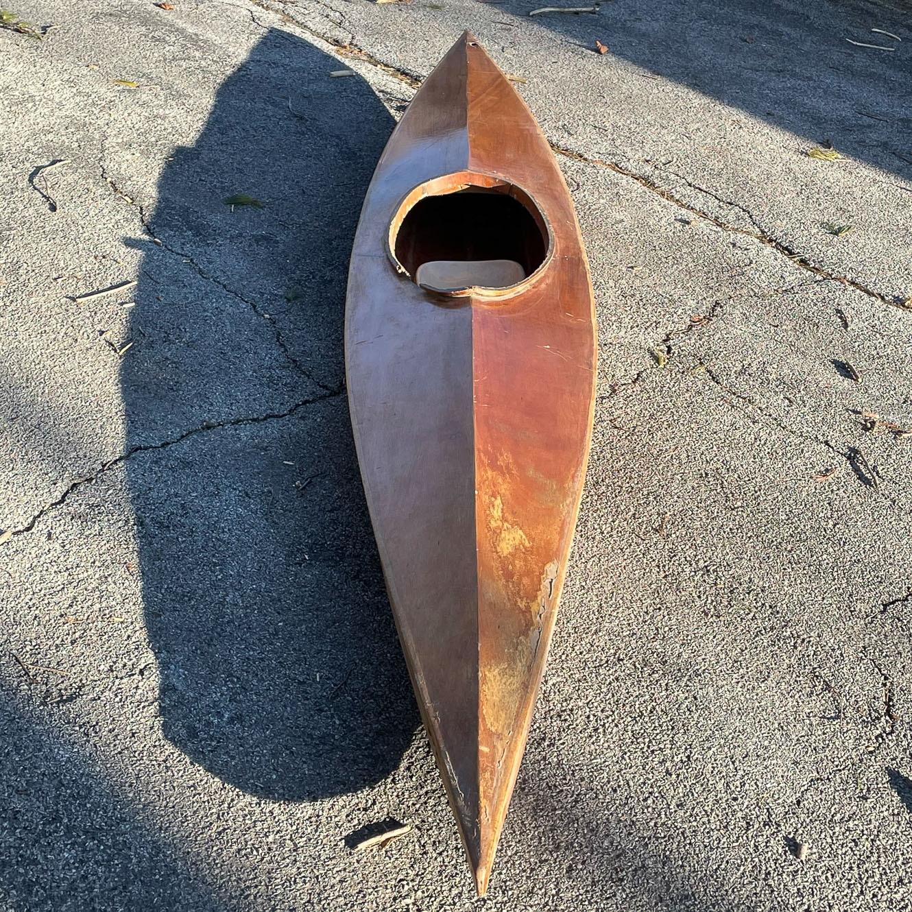 VINTAGE WOODEN KAYAK