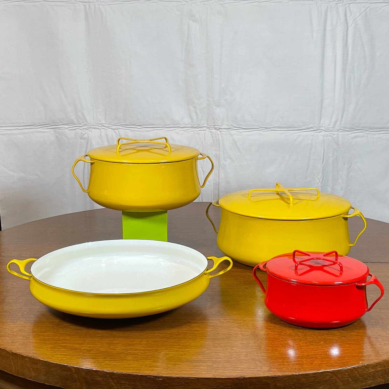 (4pc) EARLY DANSK ENAMEL COOKWARE