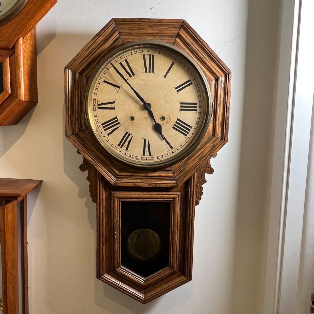 LONG DROP OCTAGON CLOCK