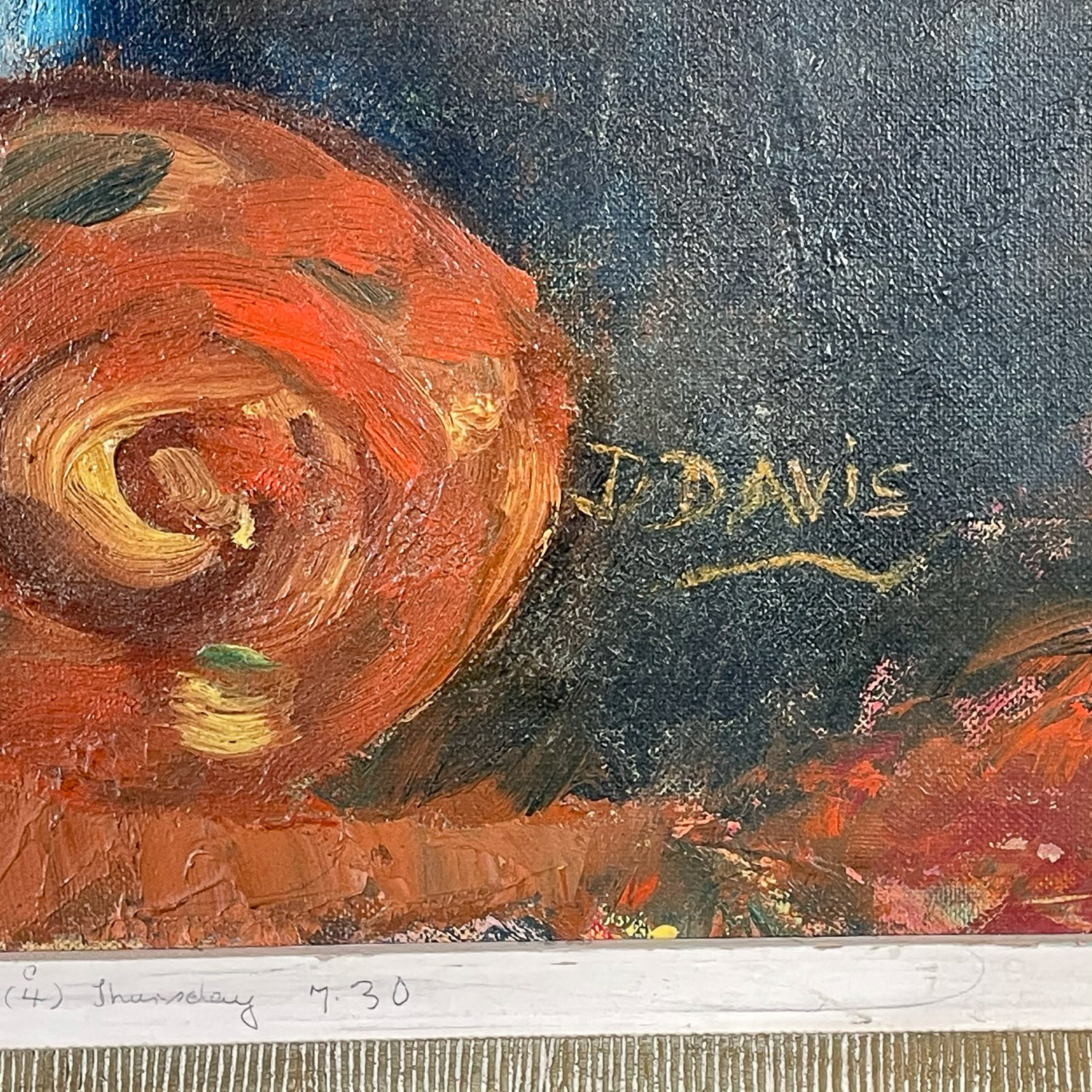 J. DAVIS STILL LIFE PAINTING