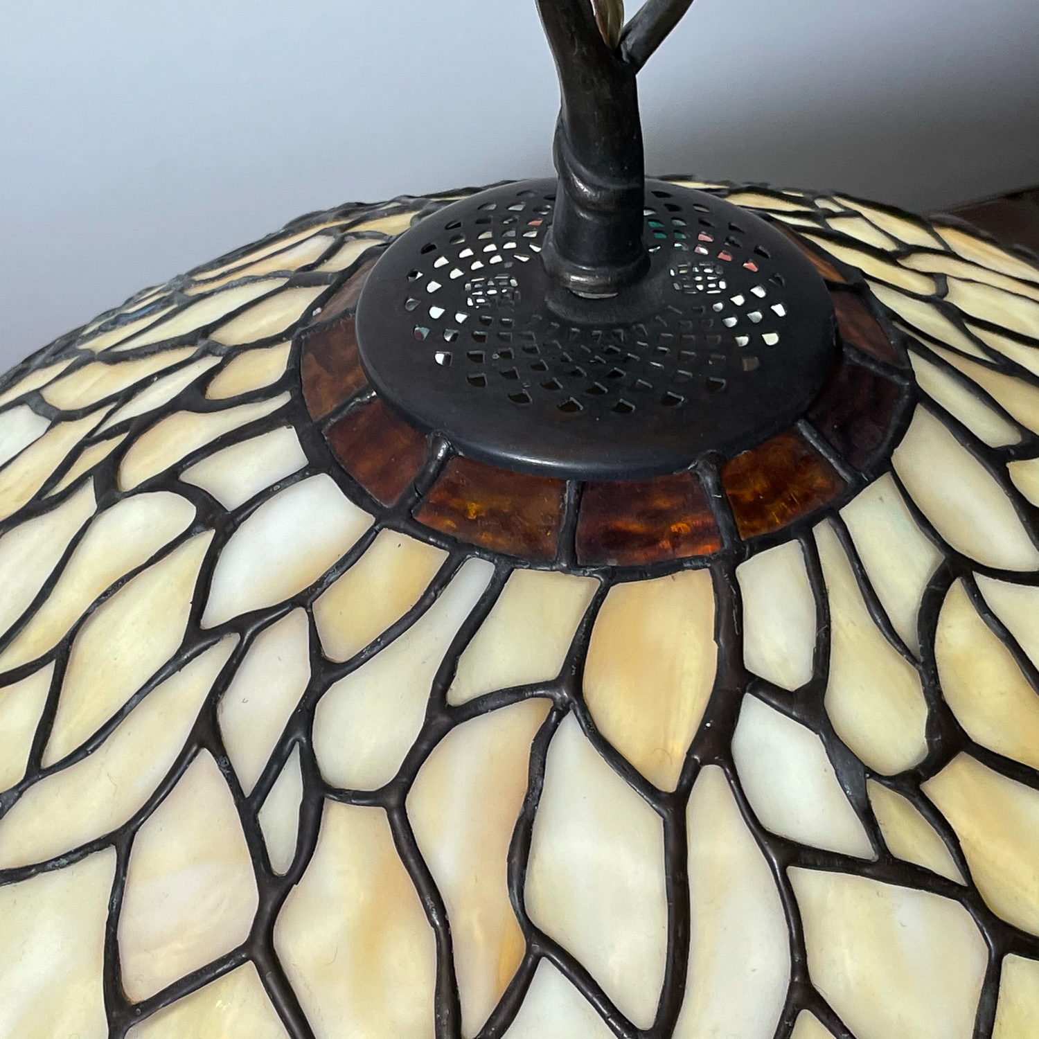 DRAGONFLY STAINED GLASS CHANDELIER