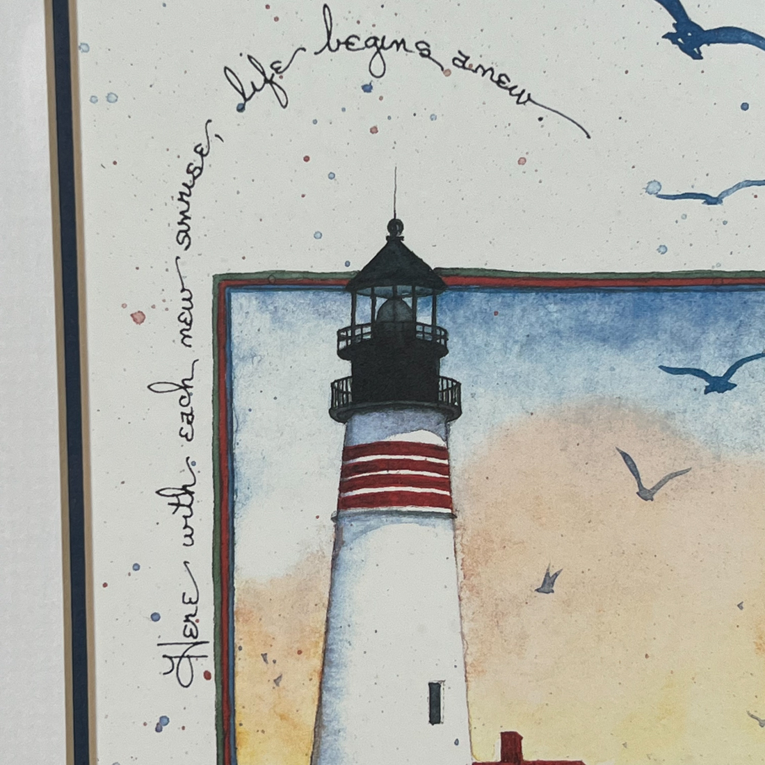 PAIR FRAMED LIGHTHOUSE ART