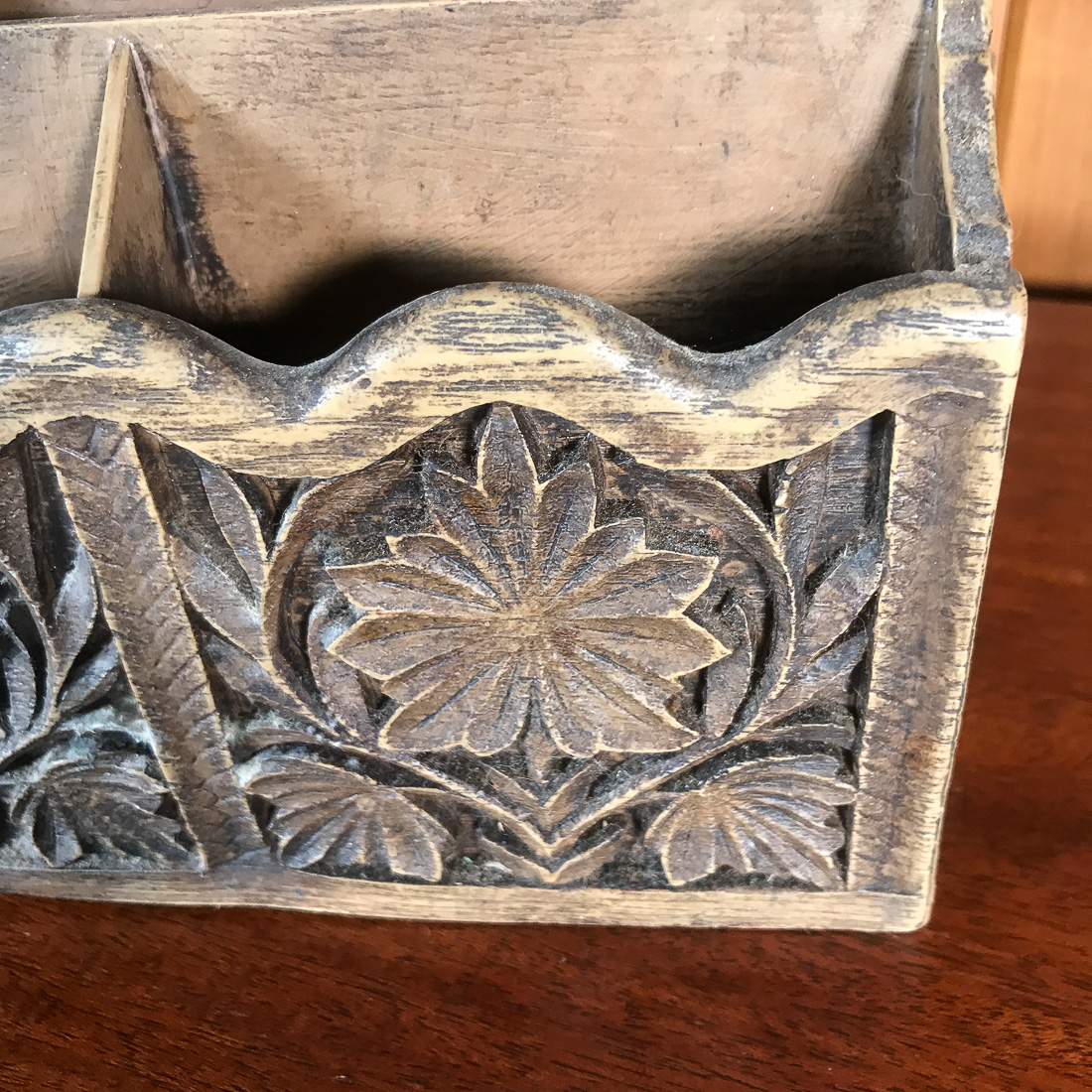 CARVED WOOD LETTER SORTER