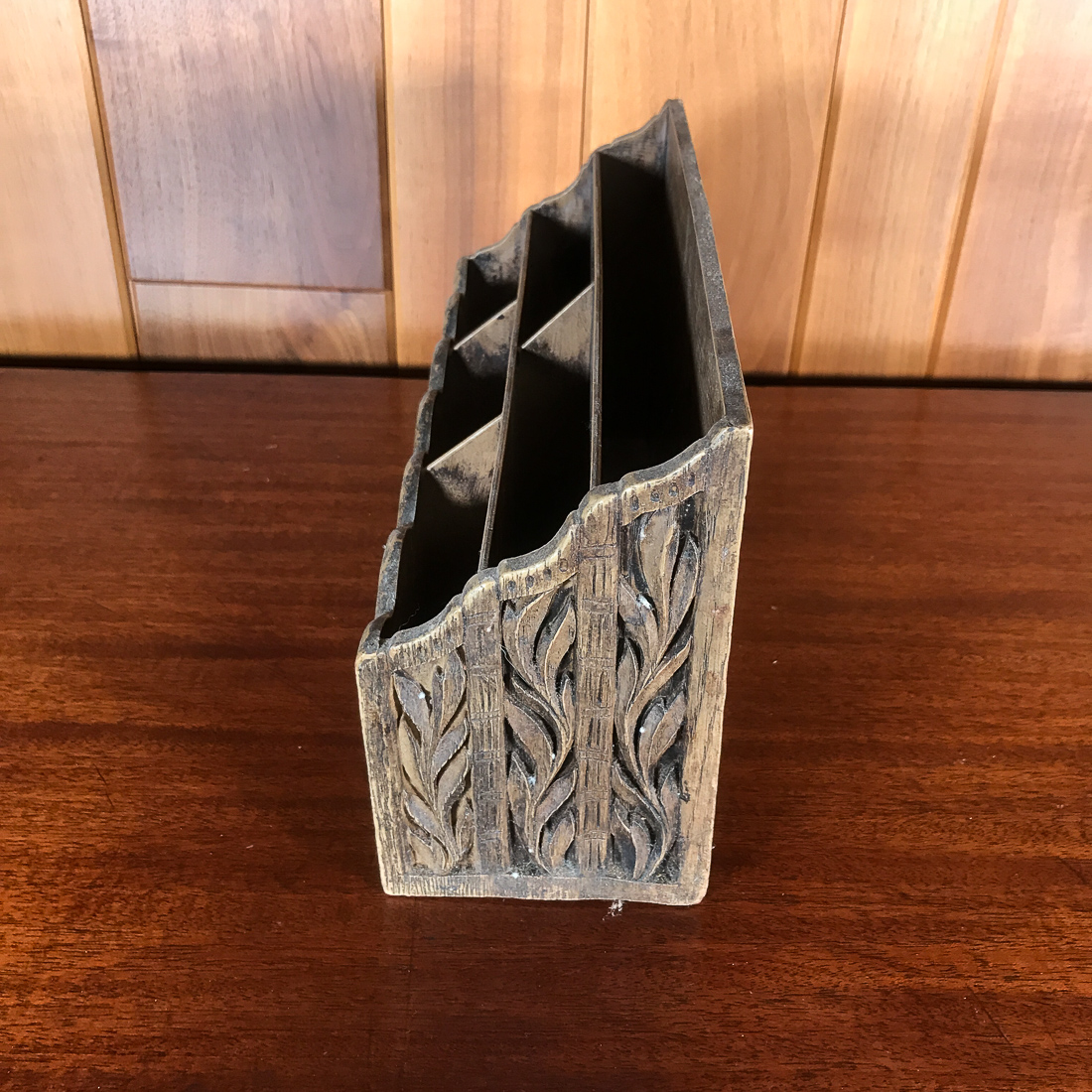 CARVED WOOD LETTER SORTER