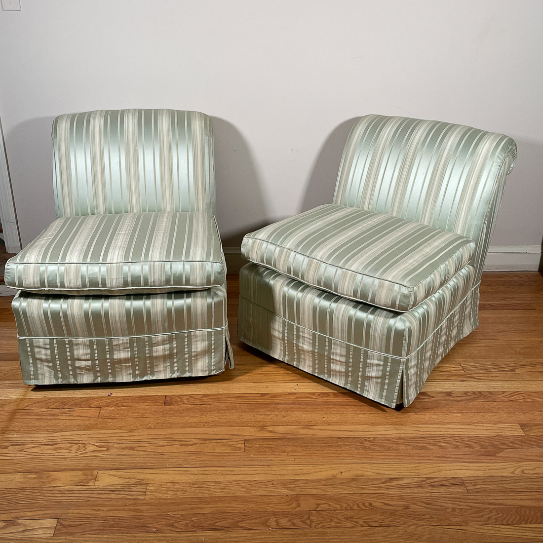 PAIR SLIPPER CHAIRS