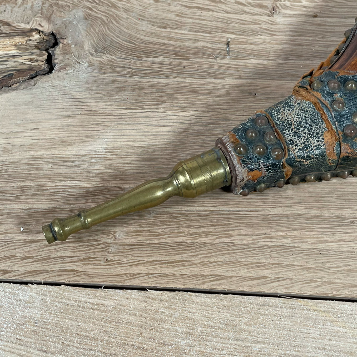 ANTIQUE CARVED FIREPLACE BELLOWS