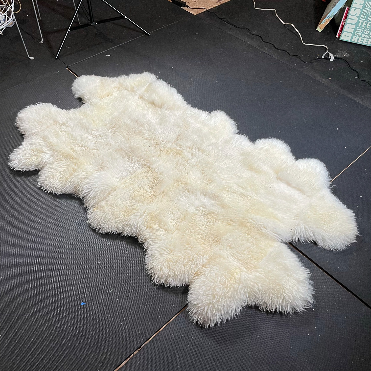 CRATE & BARREL SHEEPSKIN RUG