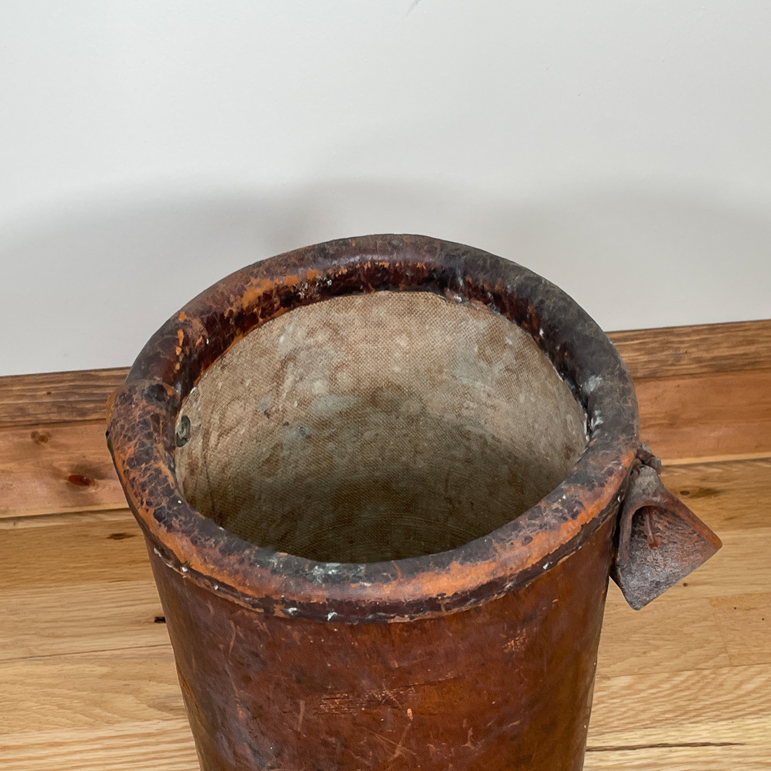 LEATHER WRAPPED WATER BUCKET