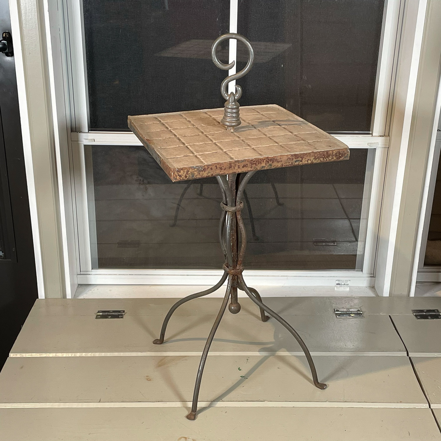 WROUGHT IRON SIDE TABLE