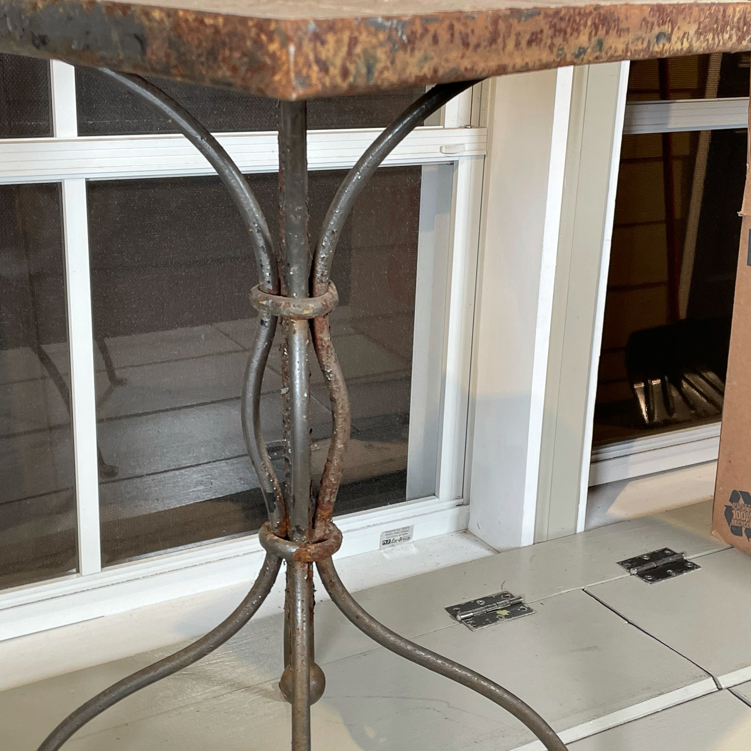 WROUGHT IRON SIDE TABLE