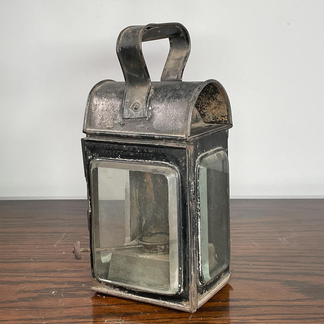 ANTIQUE IRON OIL LAMP