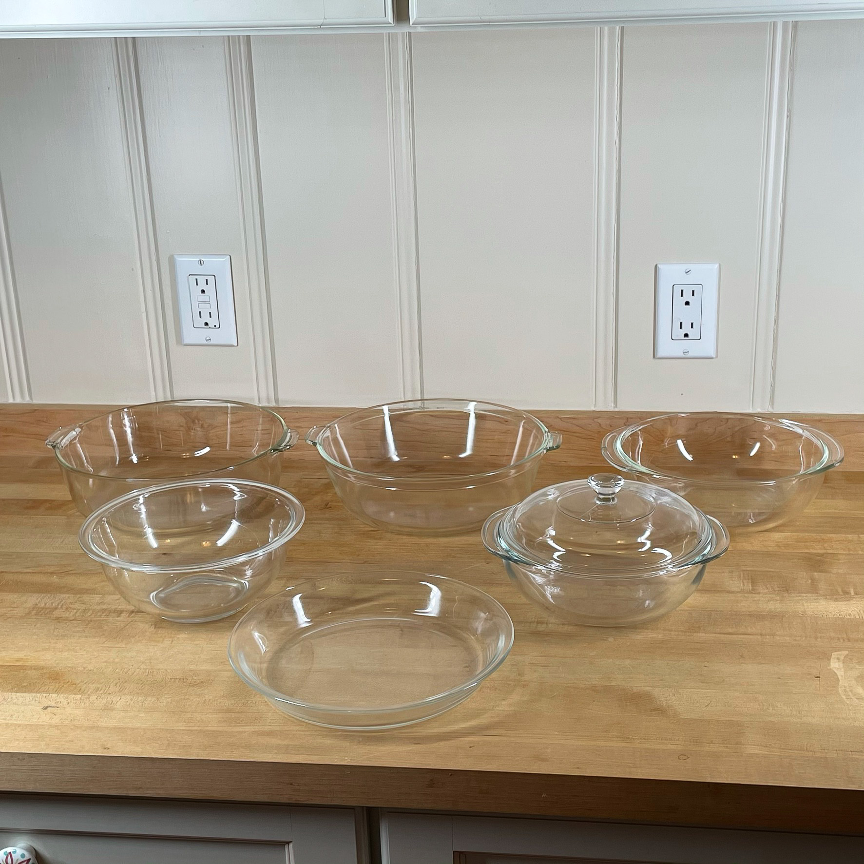 (6pc) PYREX GLASS COOKWARE