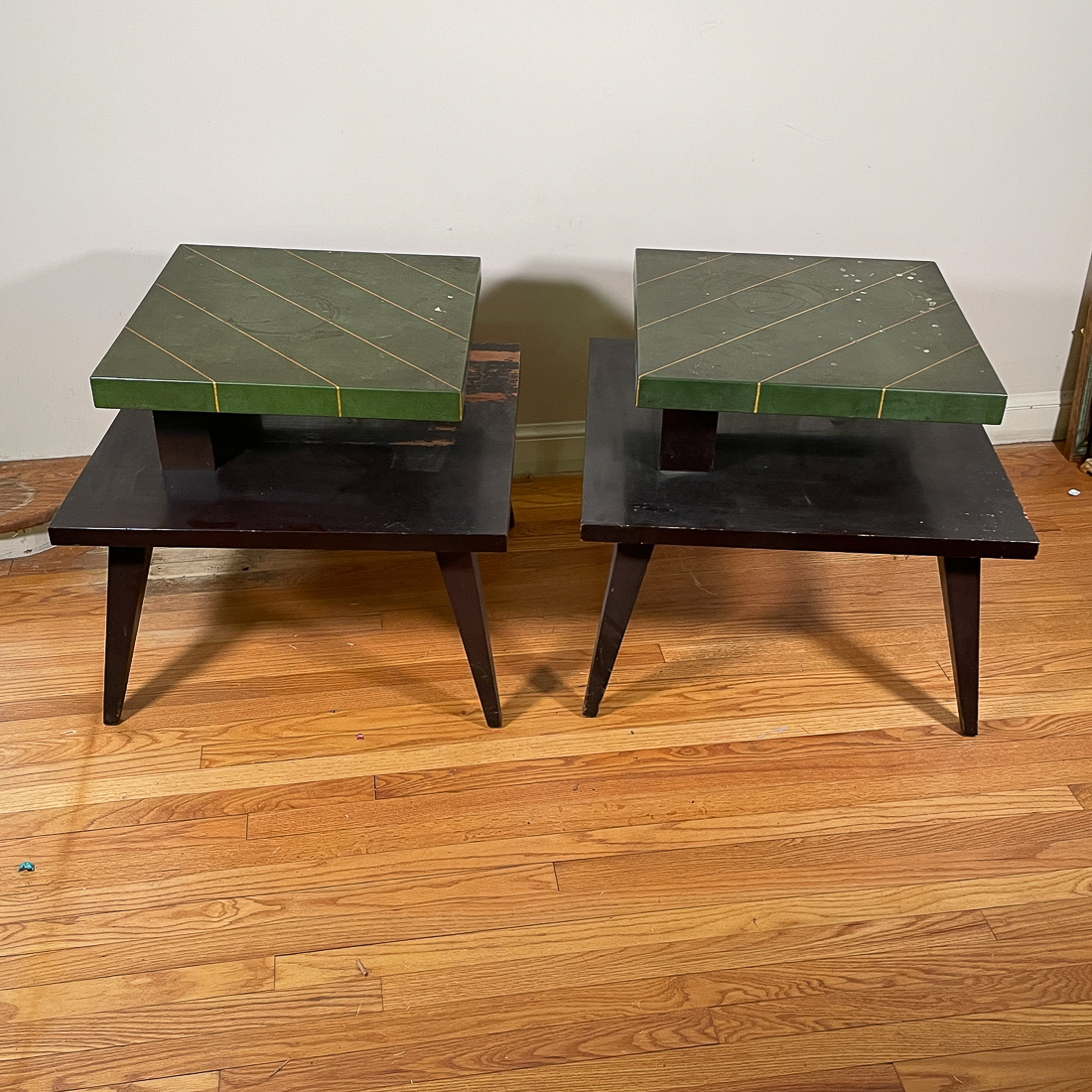 PAIR MID CENTURY SIDE TABLES