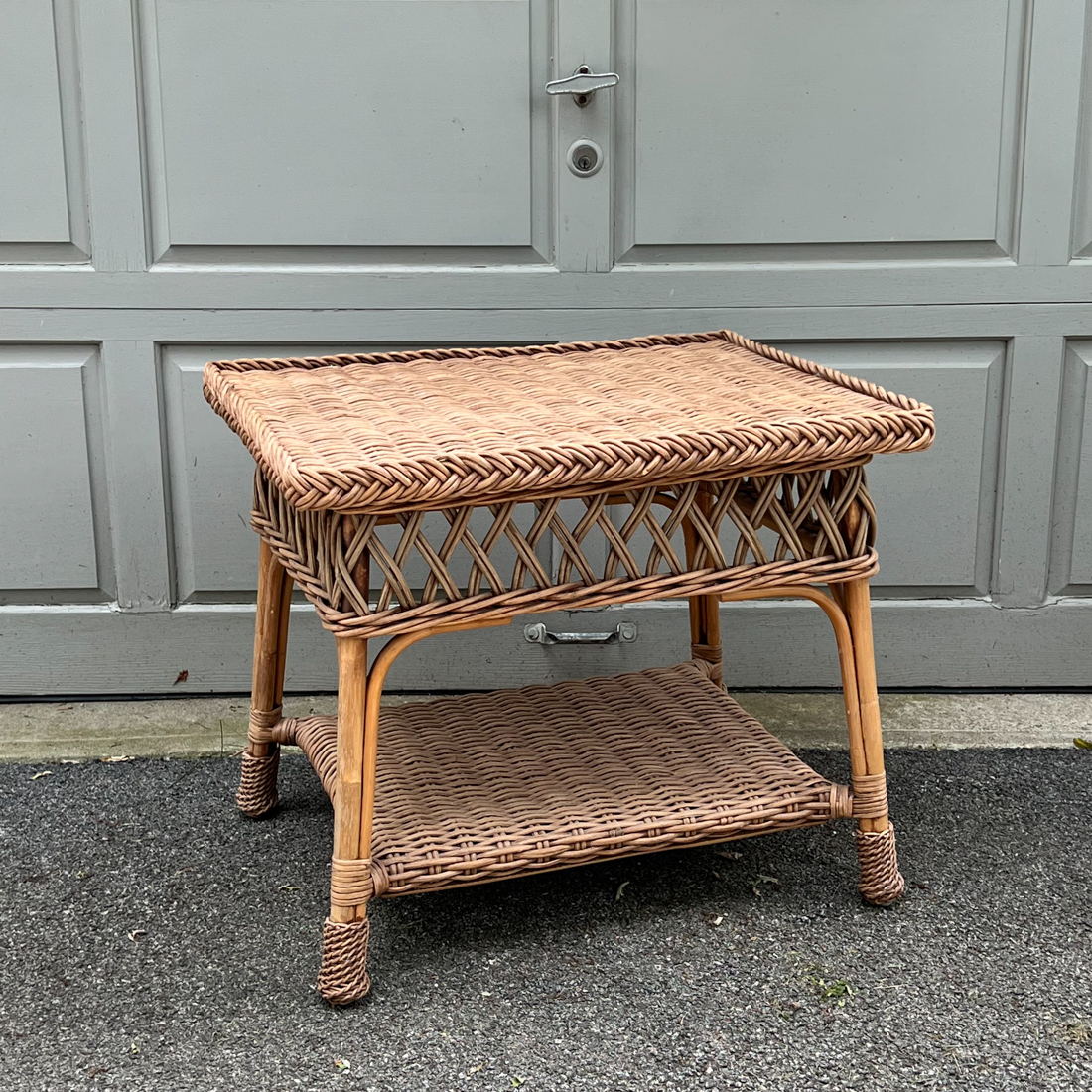 PALECEK WICKER TABLE