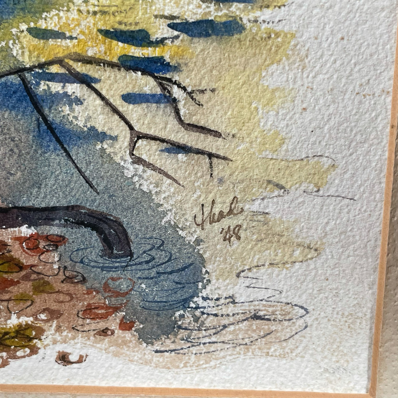 FRAMED WATERCOLOR PAINTING