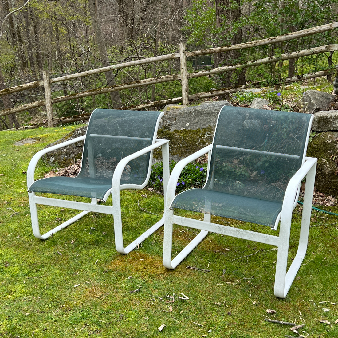 PAIR BROWN JORDAN PATIO CHAIRS
