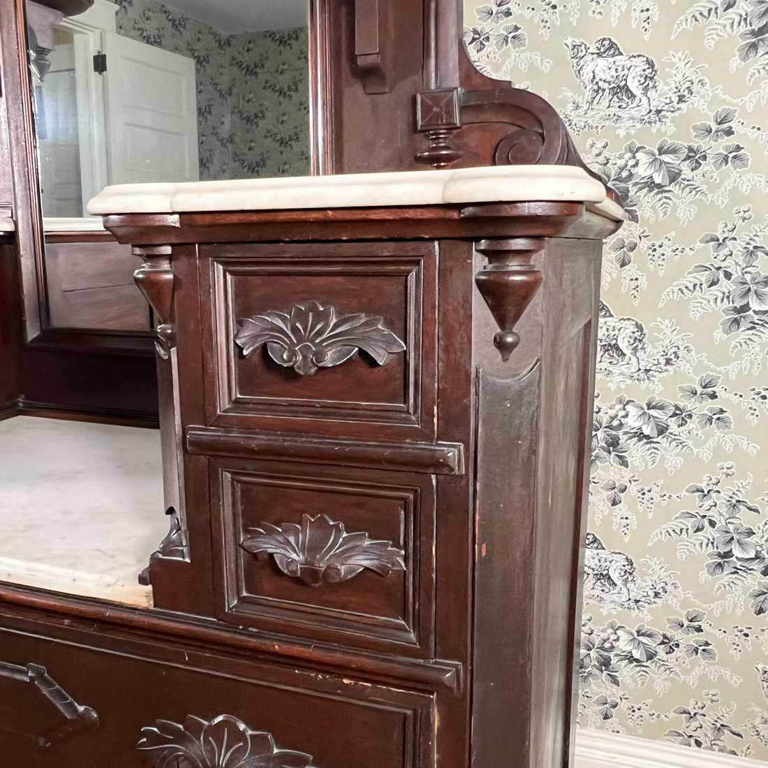 VICTORIAN MARBLE TOP DRESSER