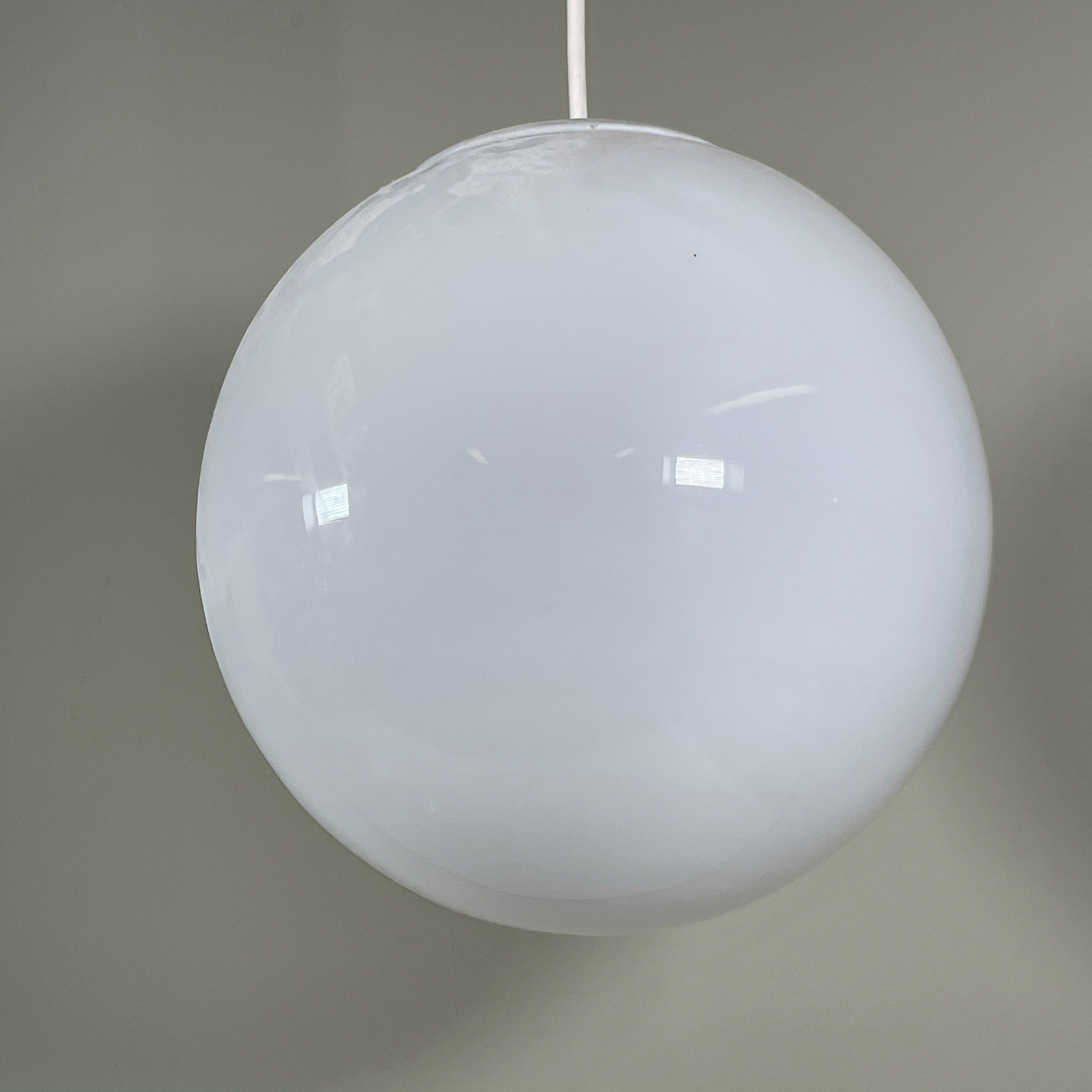 MID CENTURY HANGING GLASS SPHERE