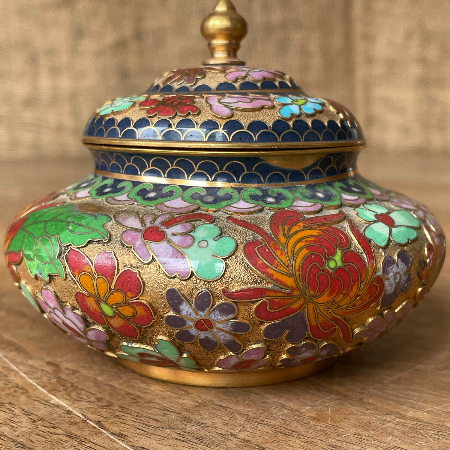 CLOISONNE ENAMEL JAR