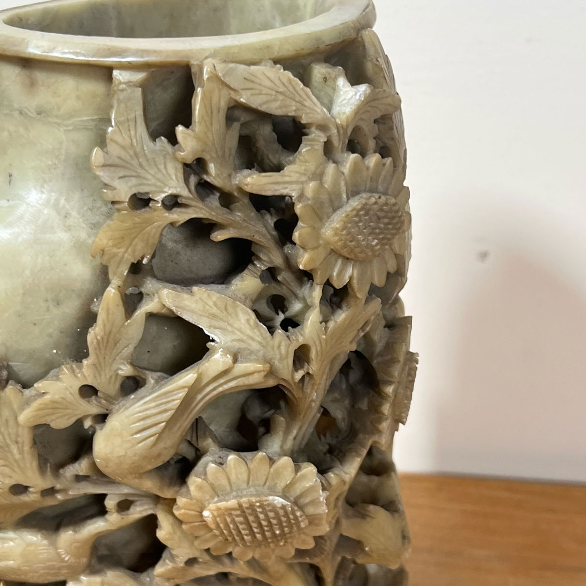 CARVED SOAPSTONE VASE