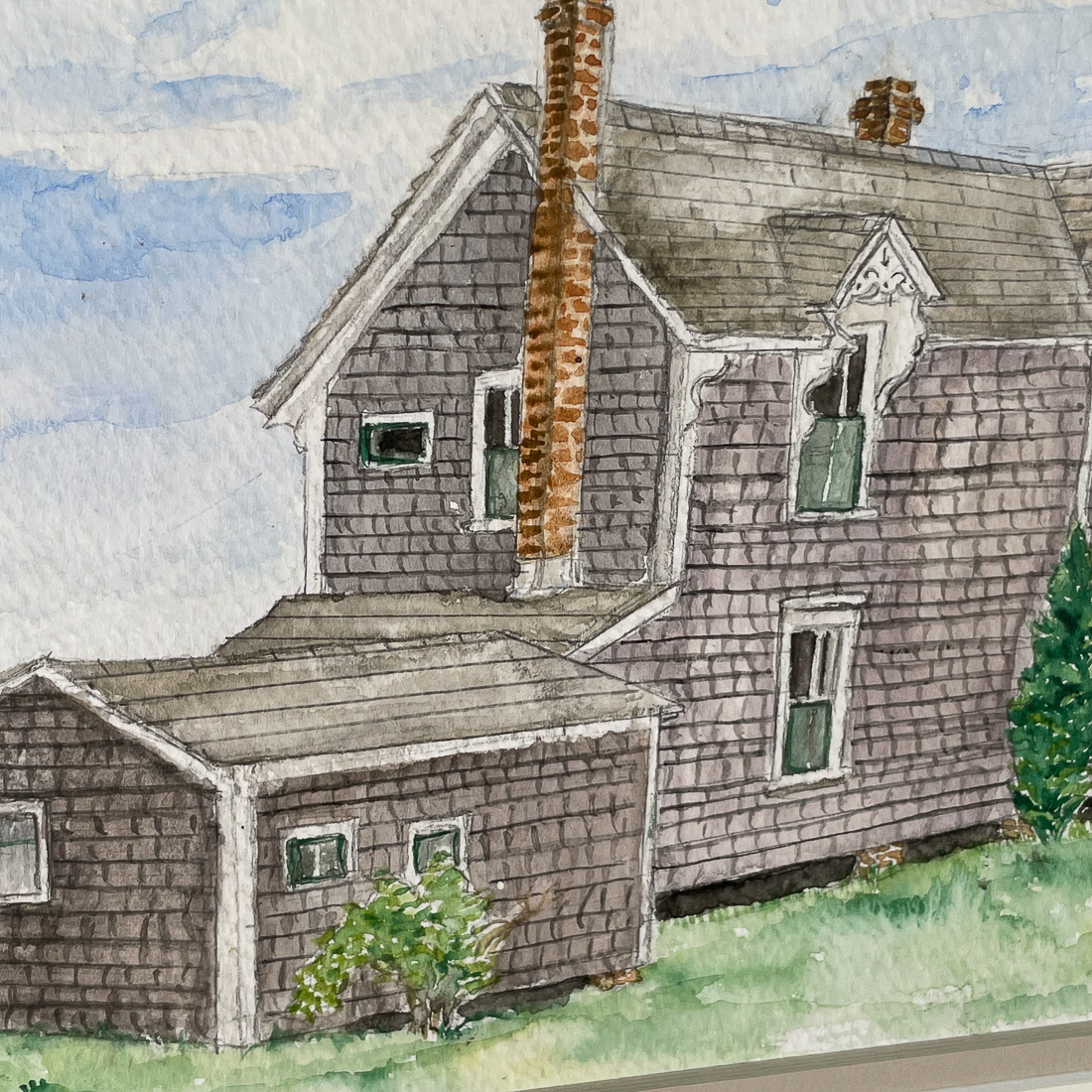 BEACH HOUSE WATERCOLOR
