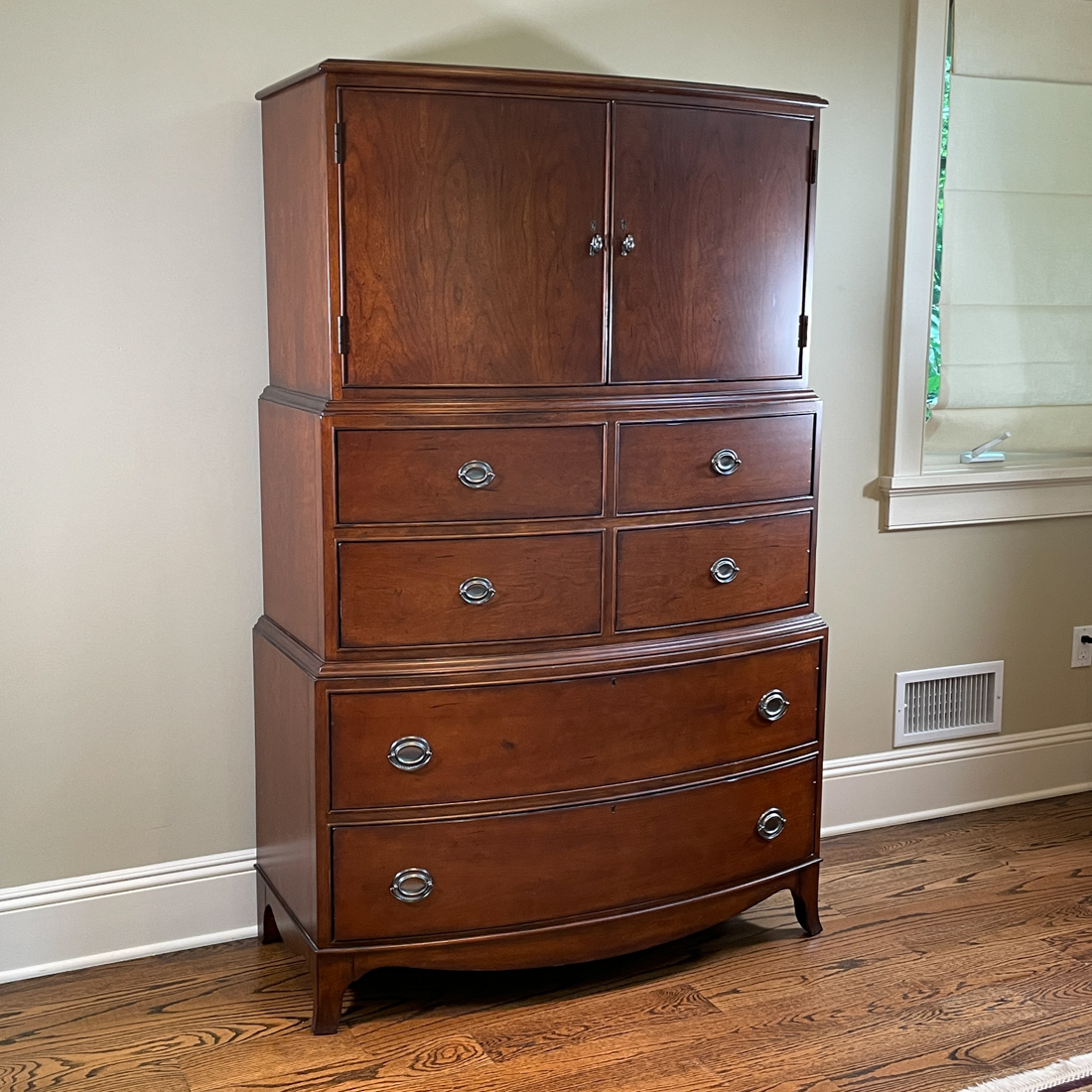 BOW FRONT TALL CHEST