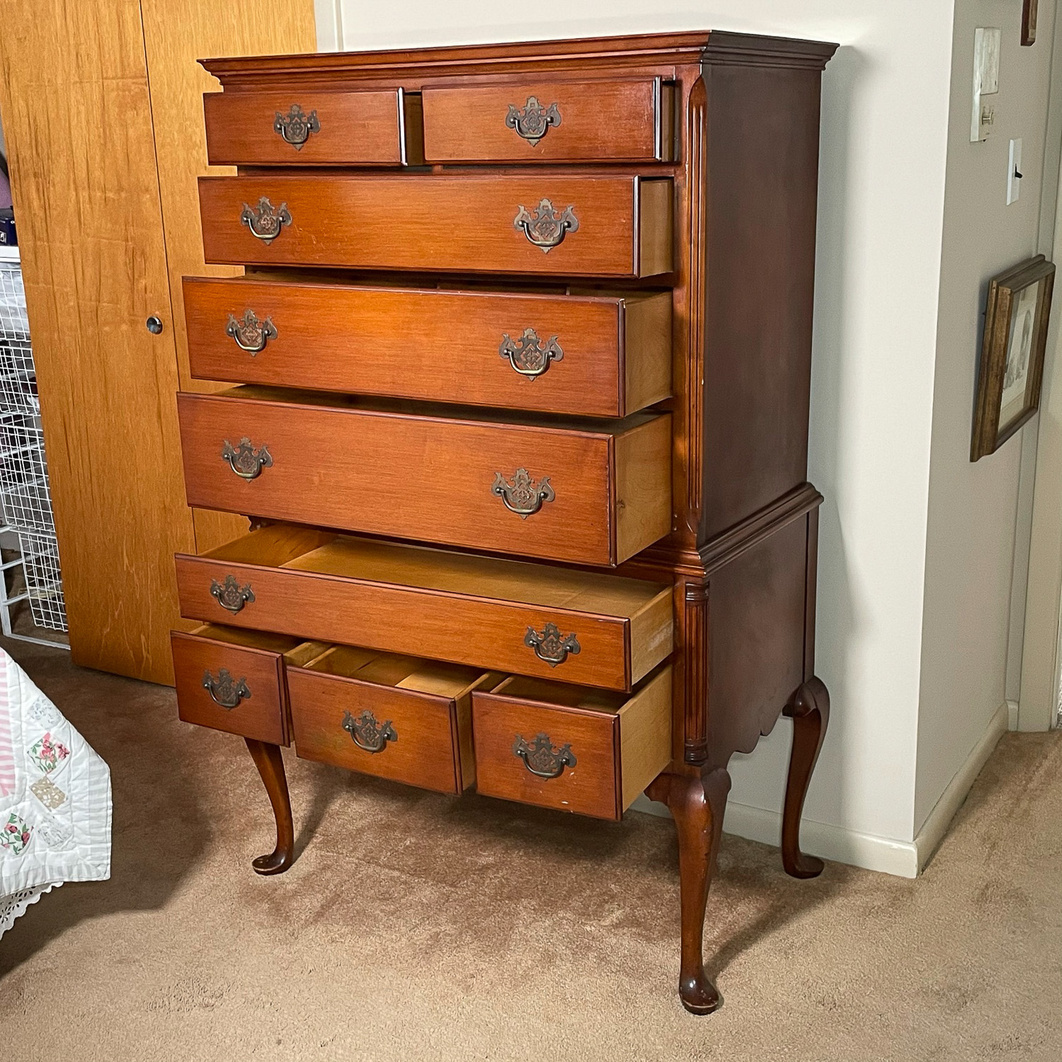 REPRODUCTION HIGHBOY CHEST of DRAWERS