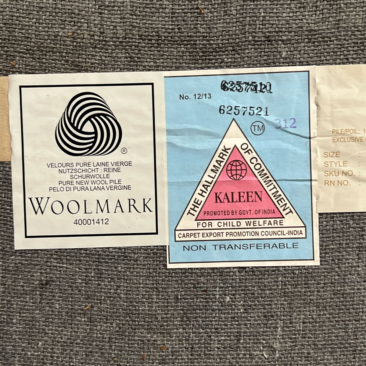 POTTERY BARN WOOLMARK RUG