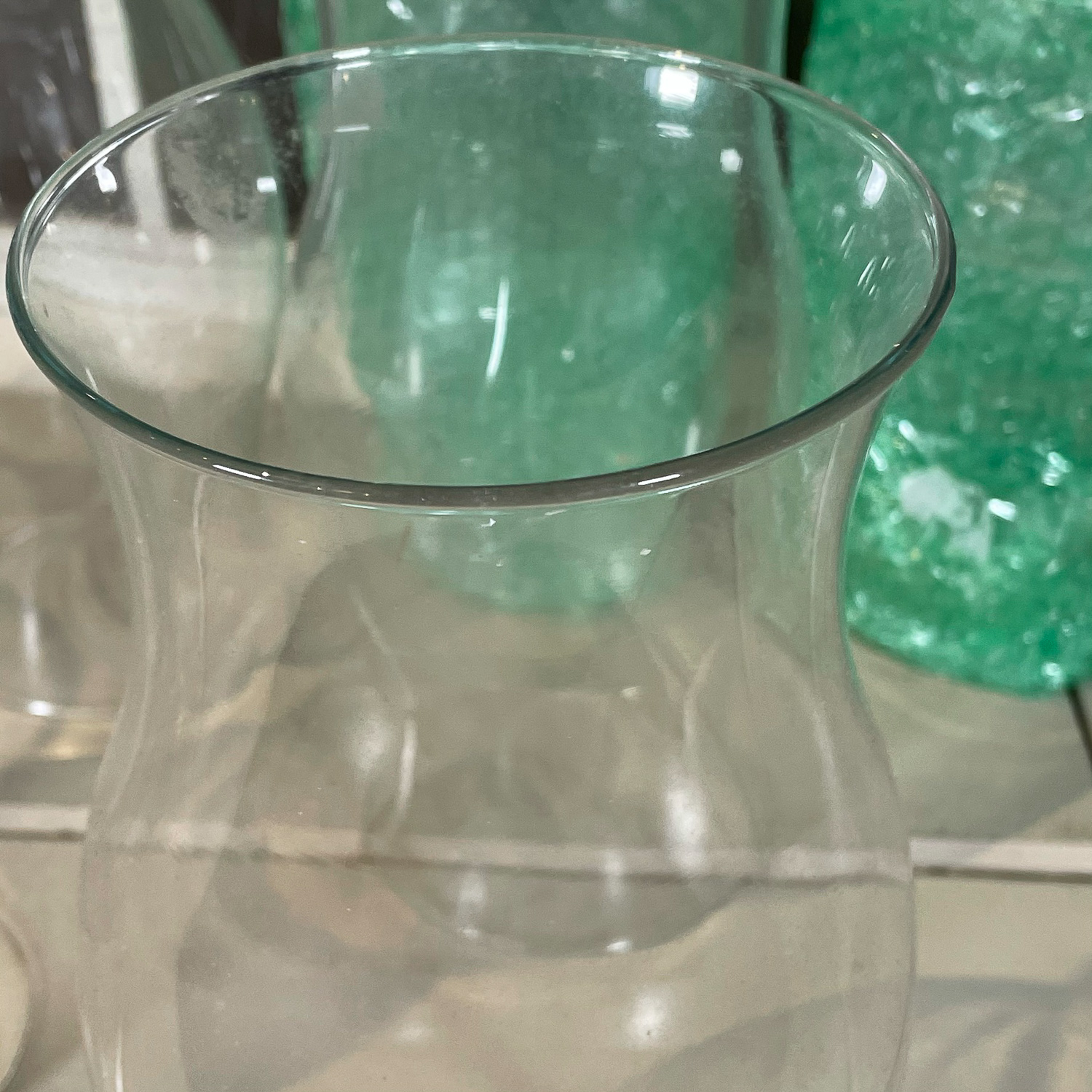 (9pc) BLOWN GLASS HURRICANE SHADES