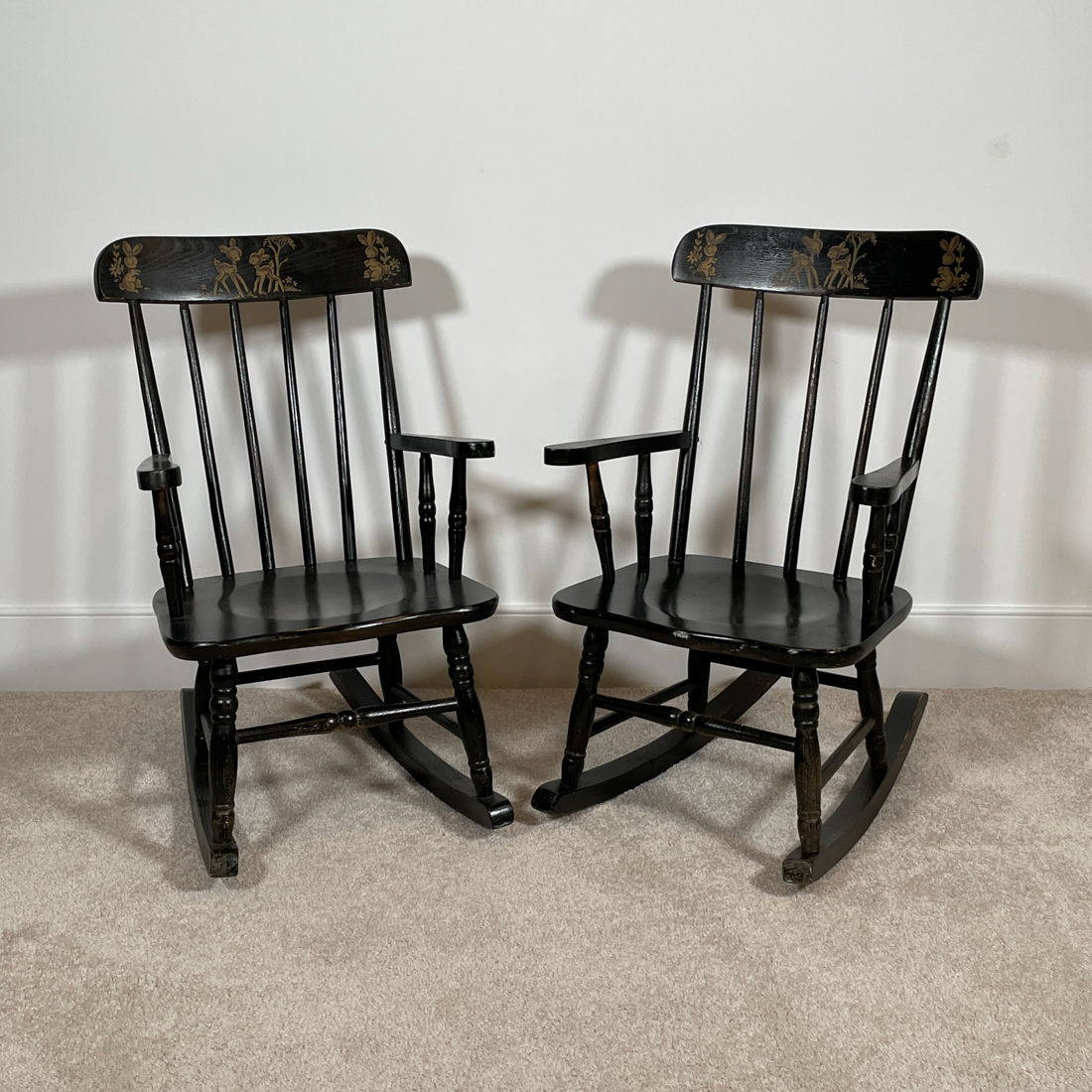 PAIR CHILD'S ROCKING CHAIRS