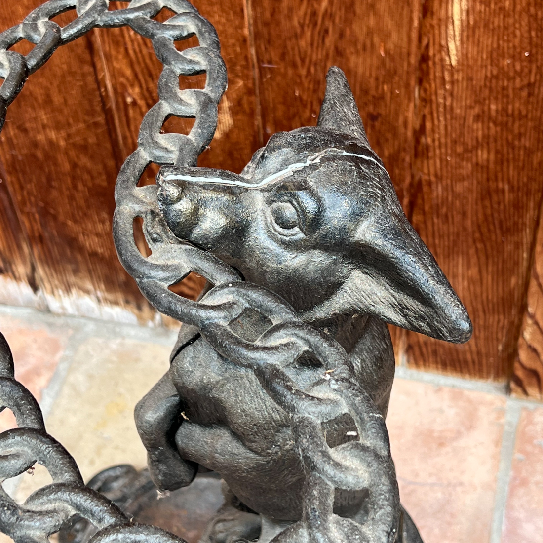 CAST IRON DOG UMBRELLA STAND