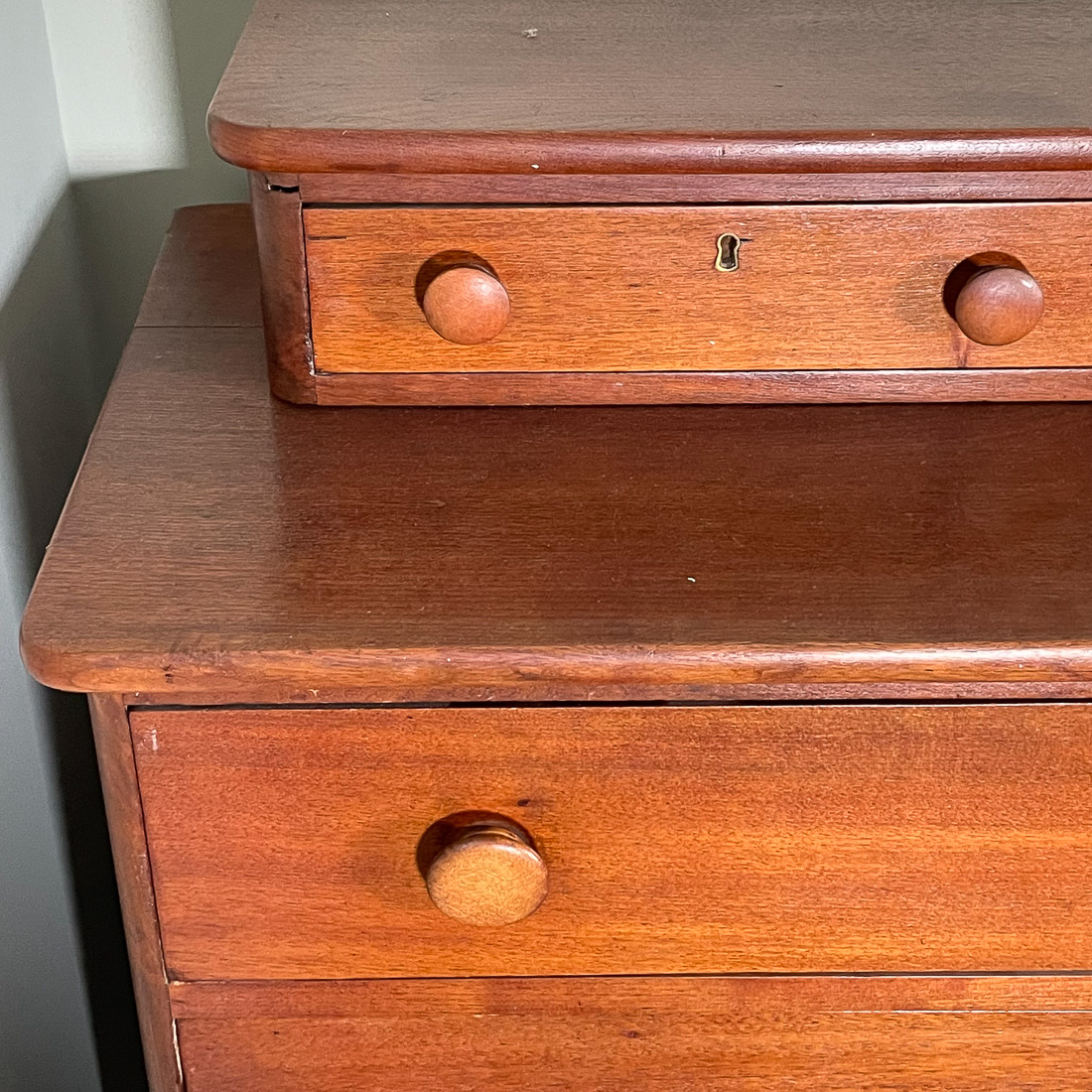 ANTIQUE WOOD BUREAU SMALLER