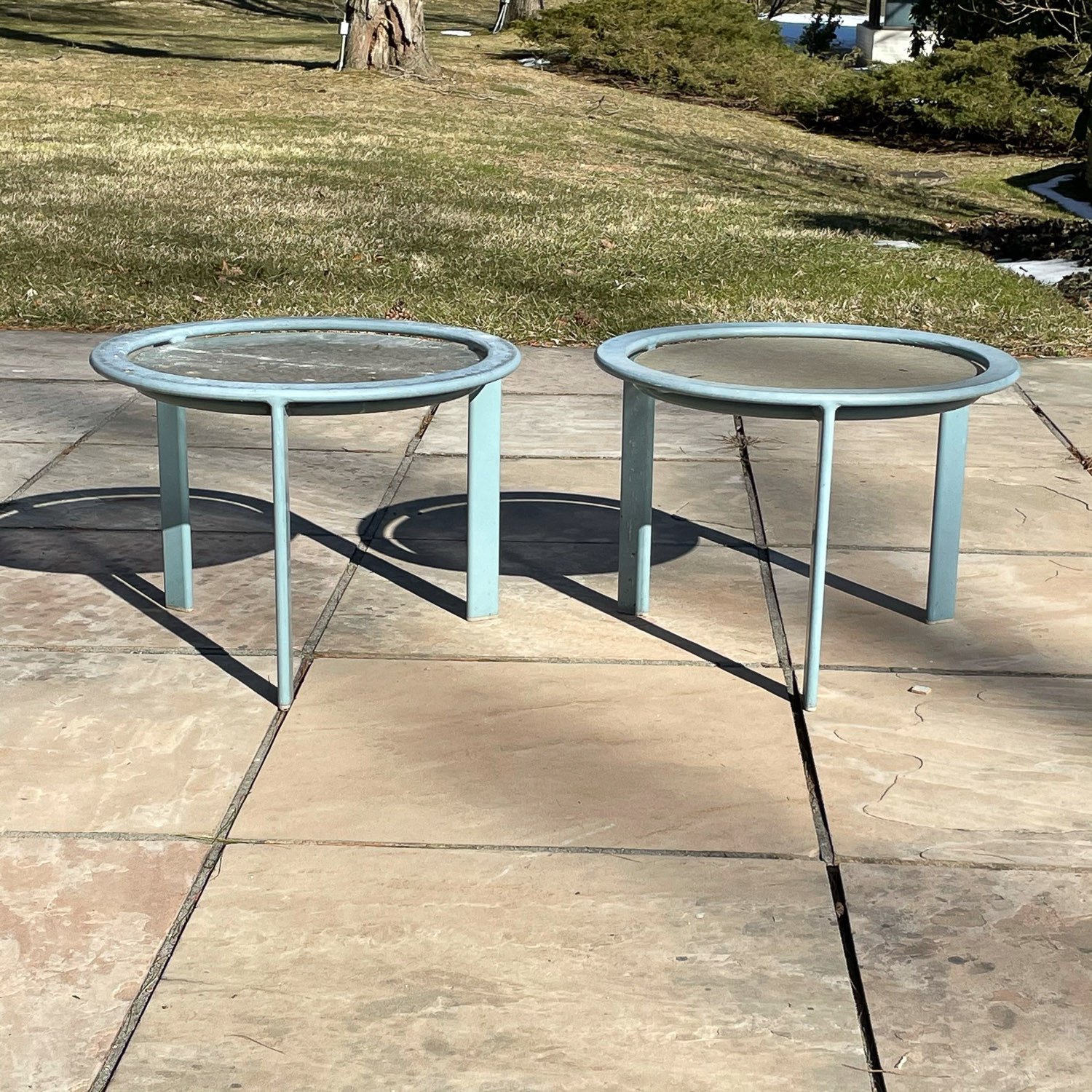 PAIR BROWN JORDAN PATIO LOW TABLES