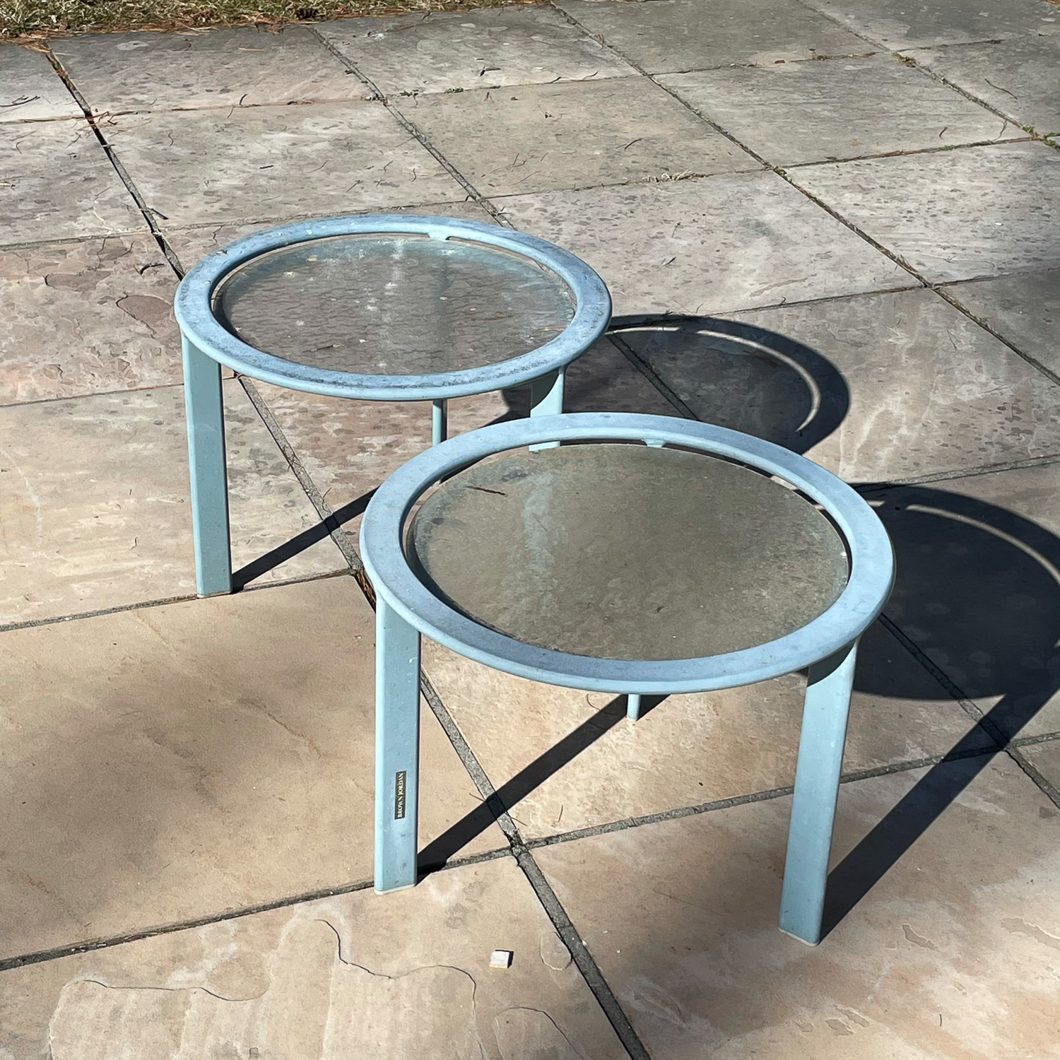 PAIR BROWN JORDAN PATIO LOW TABLES