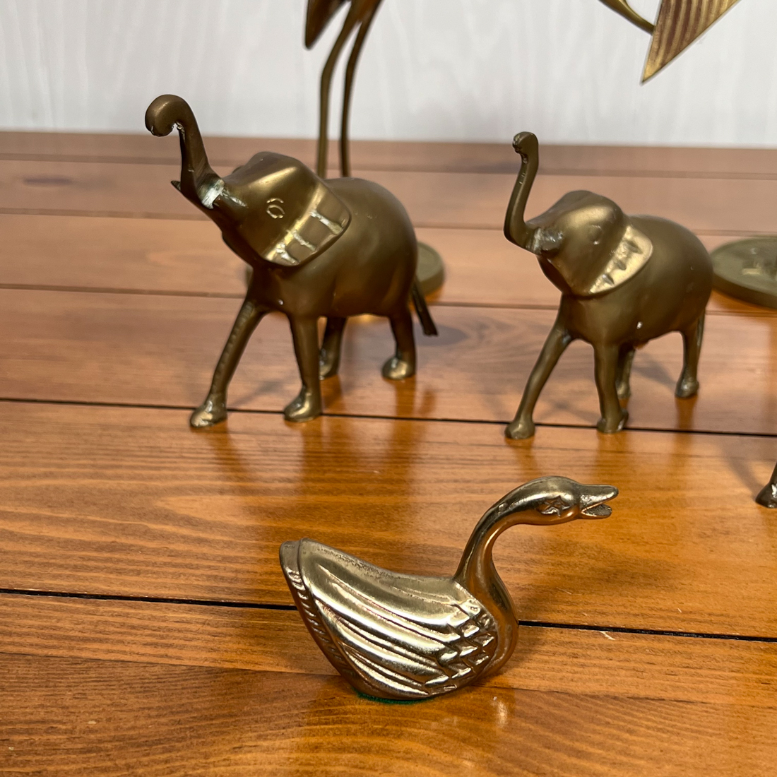 (6pc) BRASS ANIMAL FIGURES