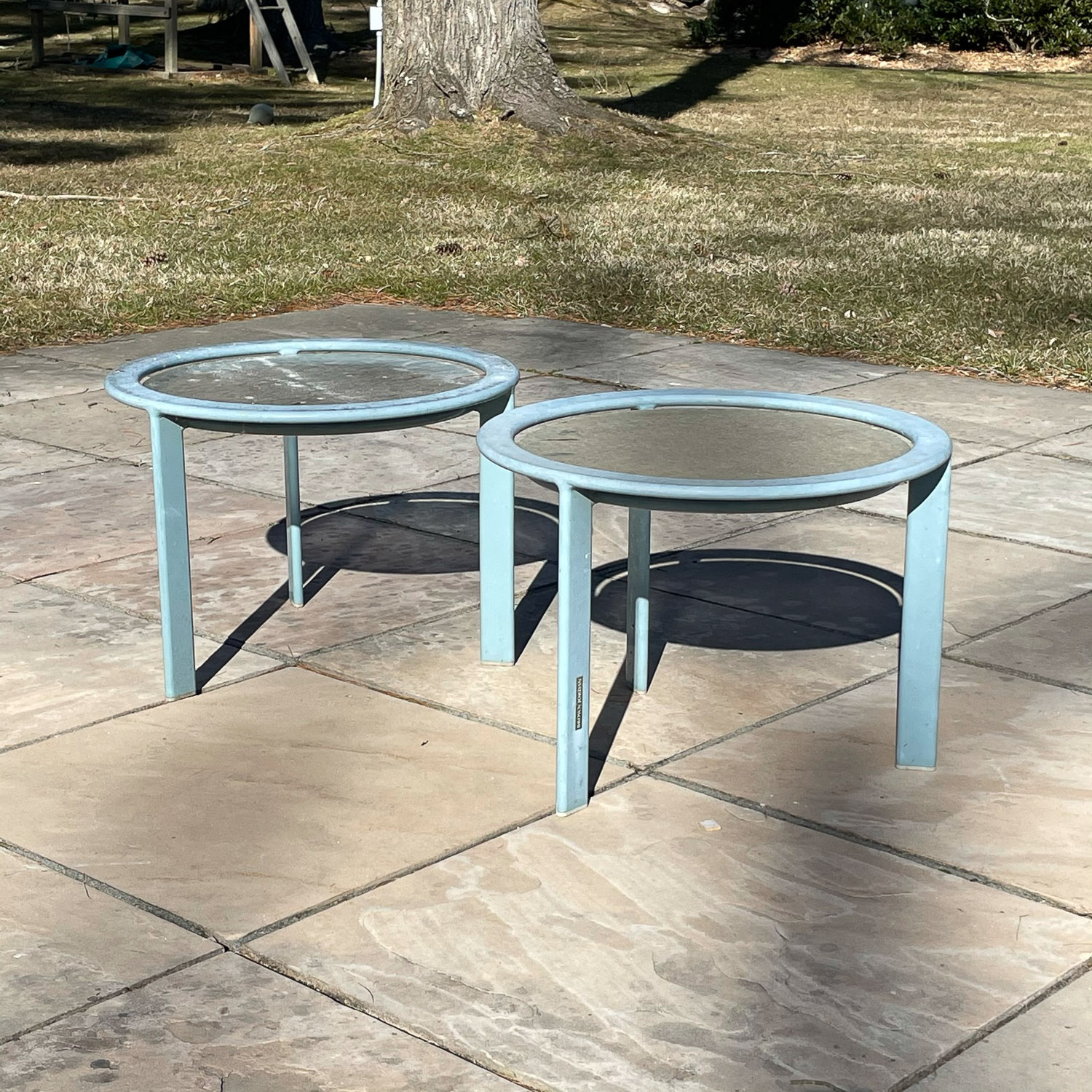 PAIR BROWN JORDAN PATIO LOW TABLES