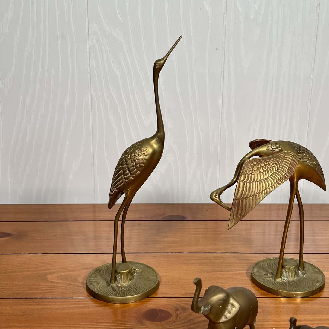 (6pc) BRASS ANIMAL FIGURES