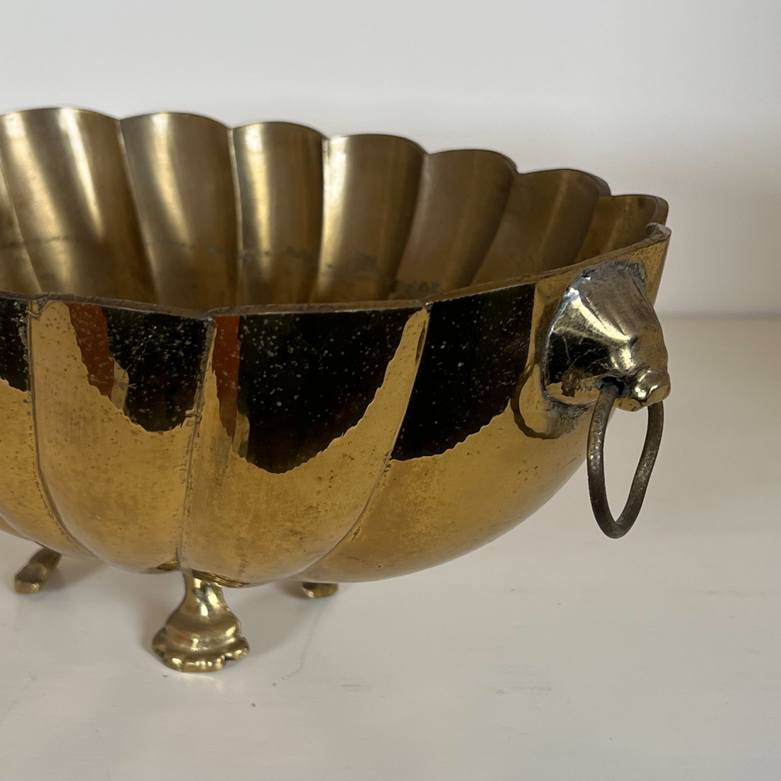 BRASS FOOTED BOWL