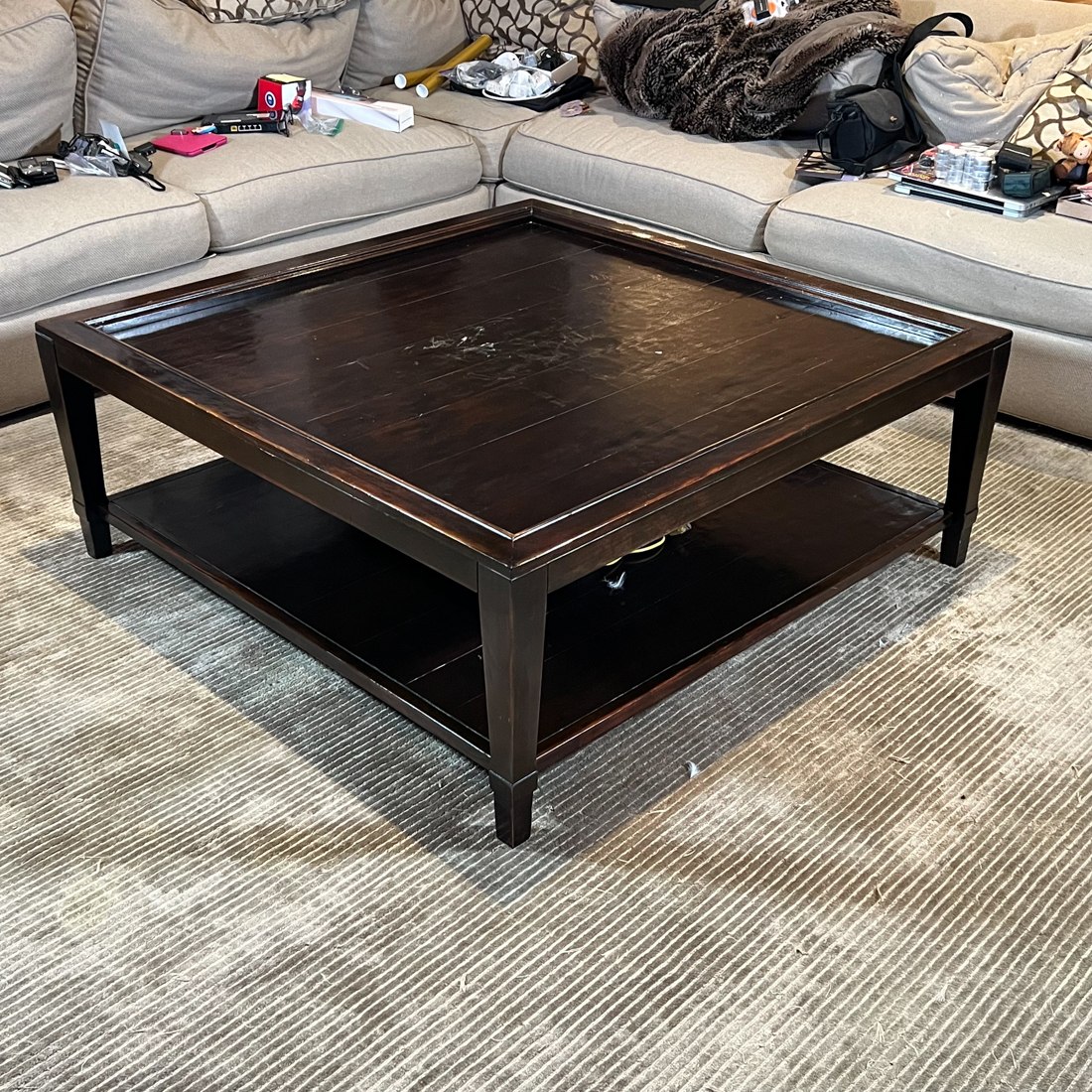 LACQUERED WOOD COFFEE TABLE