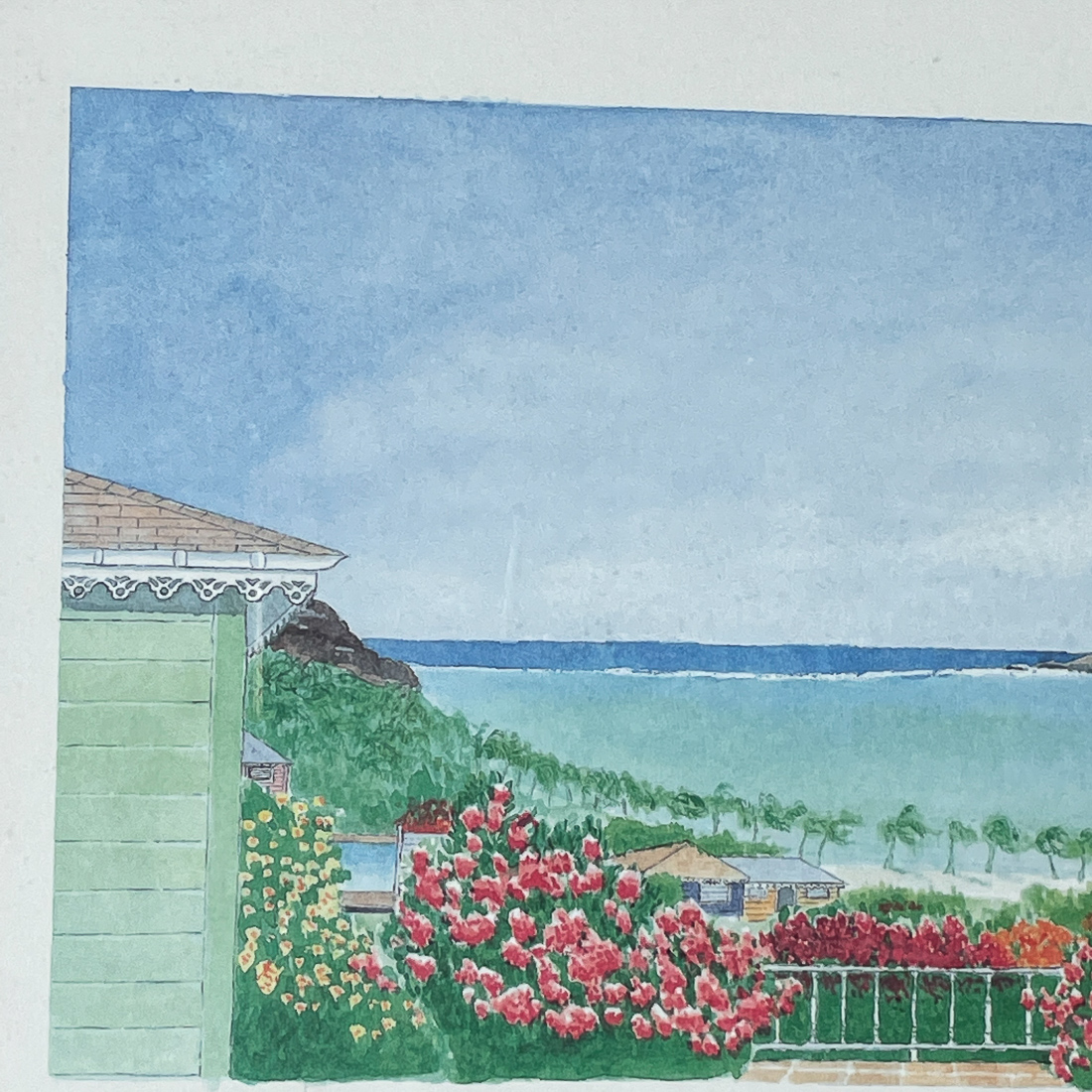 FRAMED BEACH SCENE PRINT